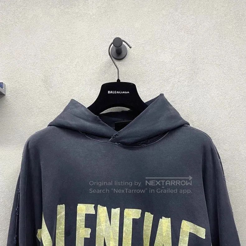 Balenciaga Balenciaga Logo Print Gray Sweatshirt. Size US XL / EU 56 / 4 - 4 Thumbnail
