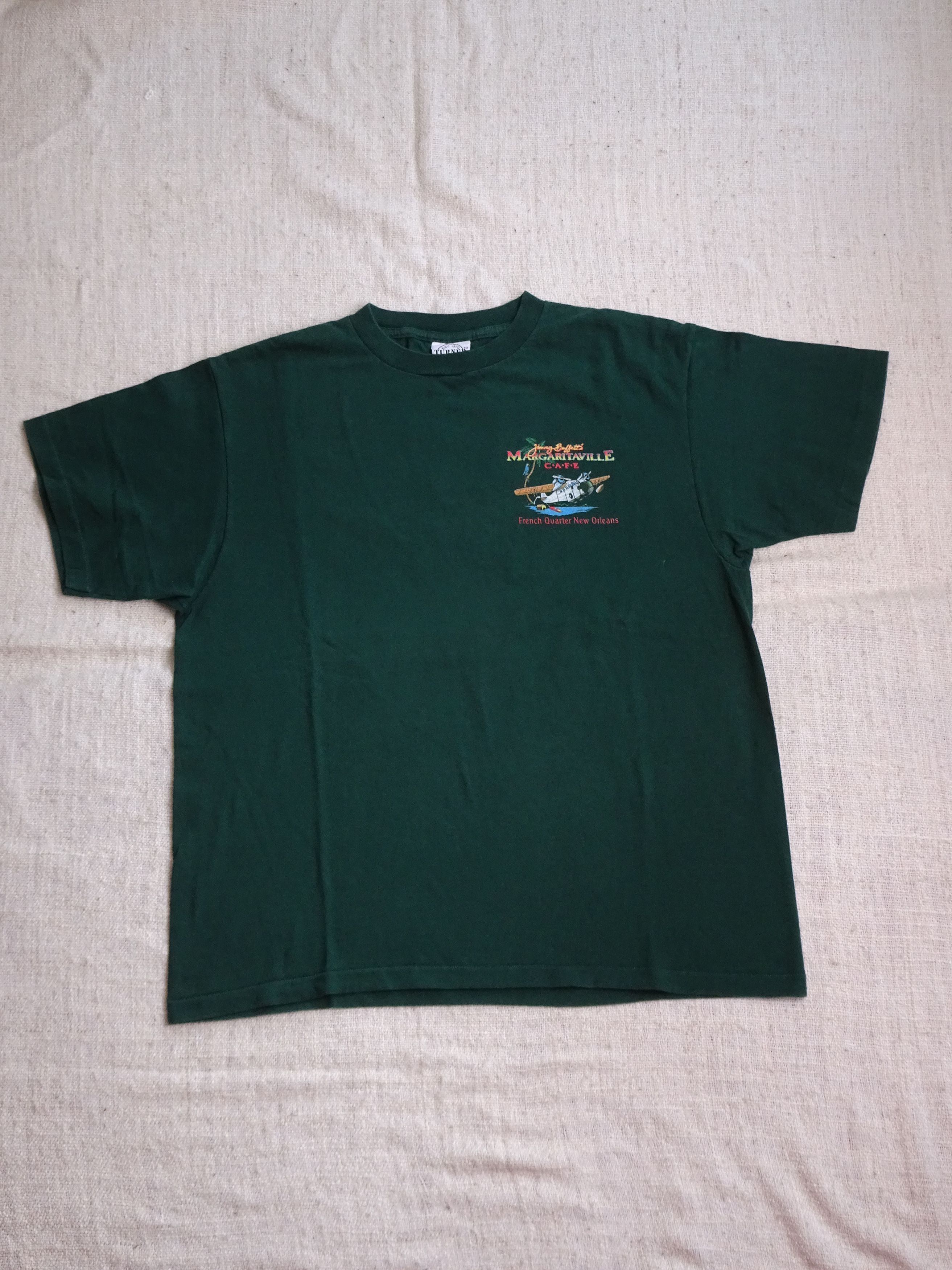 Vintage Vtg 90s Single Stitch Jimmy Buffett Margaritaville Tee Size US XL / EU 56 / 4 - 2 Thumbnail