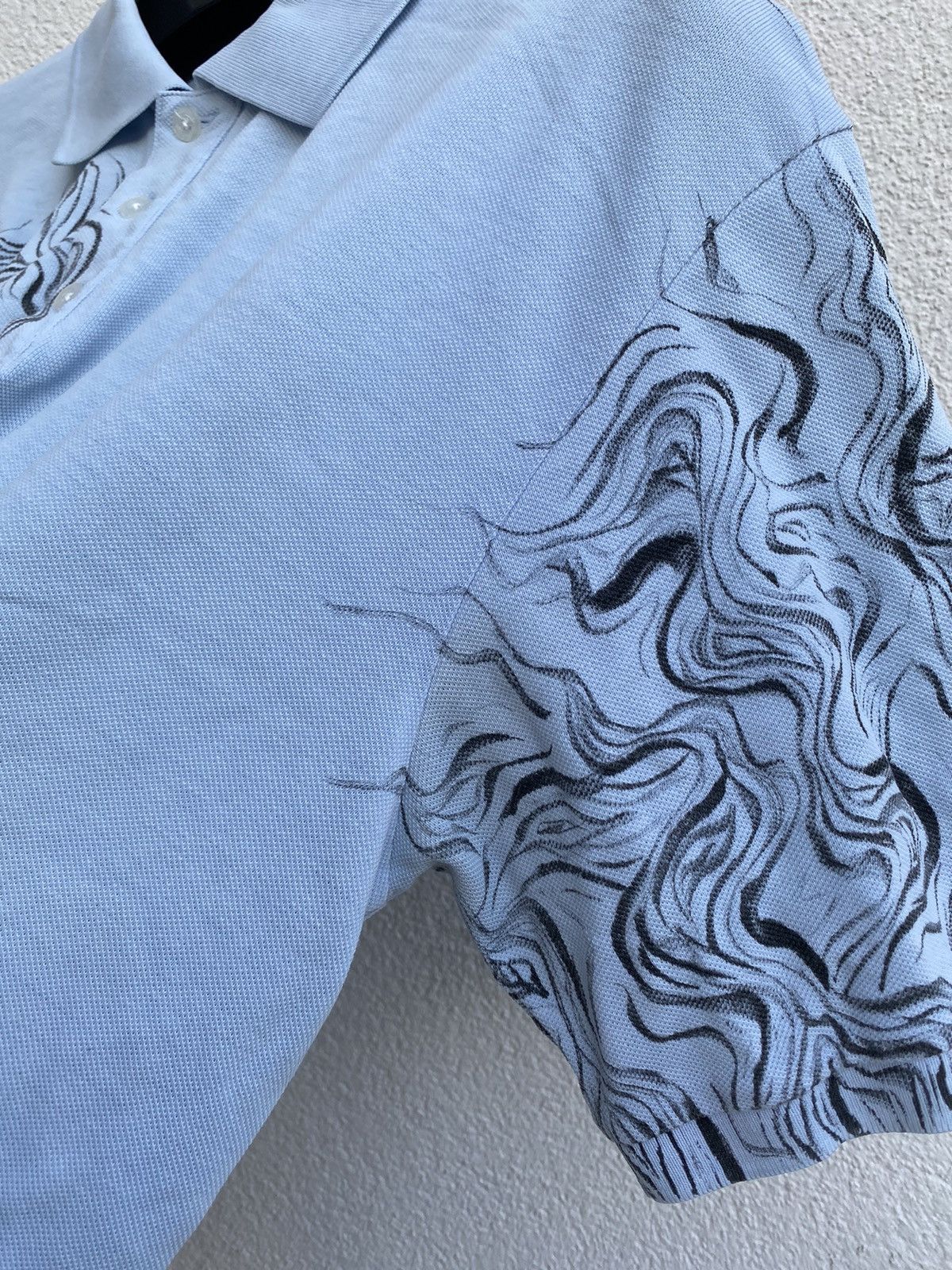 Yves Saint Laurent 1of1 YSL Polo Shirt Art Blue YSL Tee Size US L / EU 52-54 / 3 - 19 Thumbnail