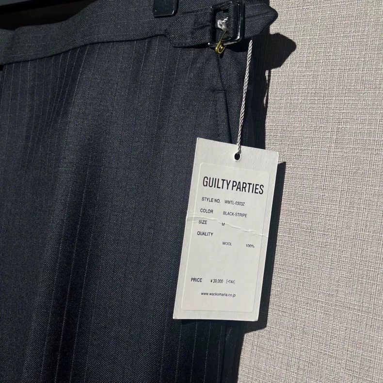 Wacko Maria wacko maria Charcoal black striped suit three-piece suit 25 Size 42R - 9 Thumbnail