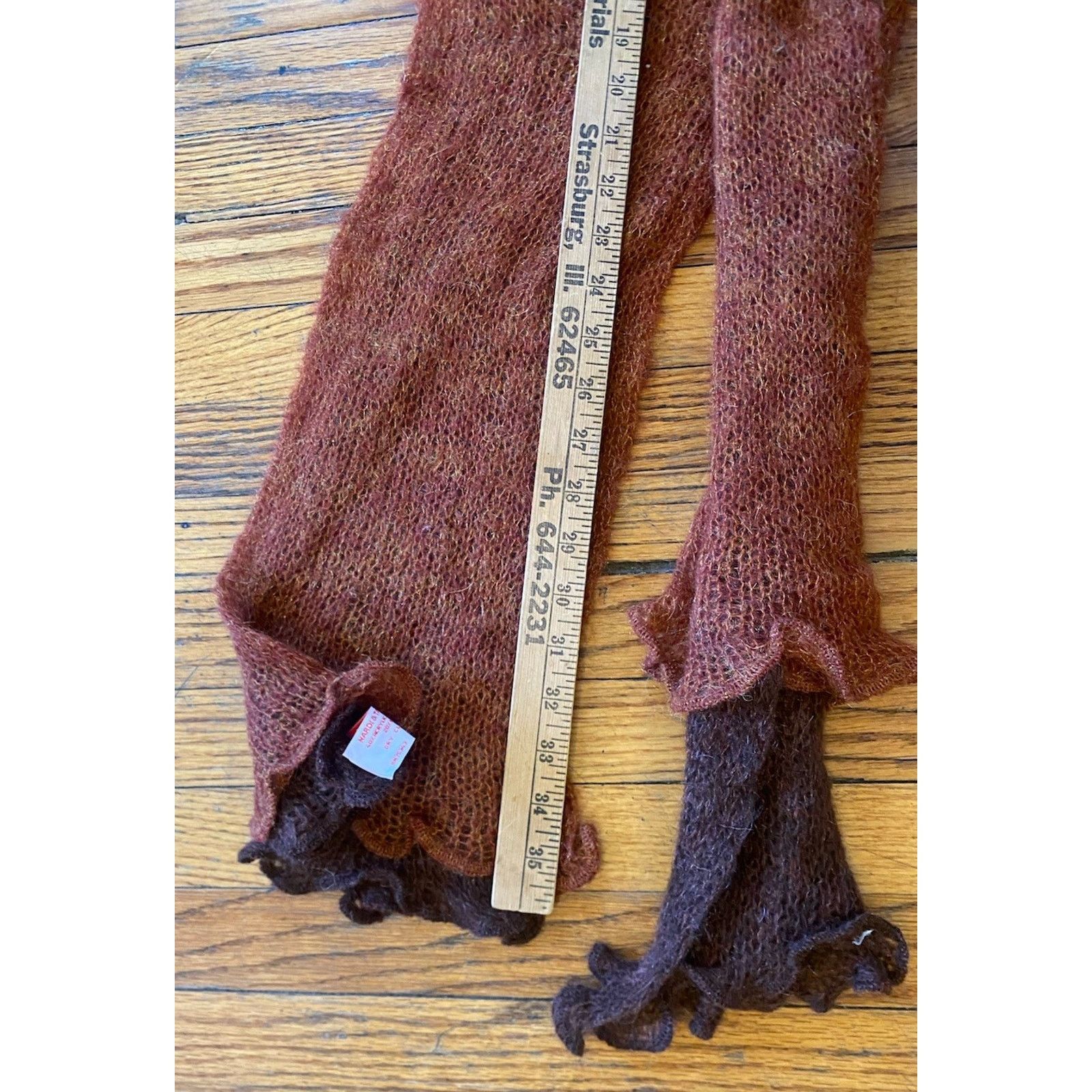 Vintage VTG Nardi & Tagliaferri Italy Scarf Burnt Orange Brown Size ONE SIZE - 5 Thumbnail