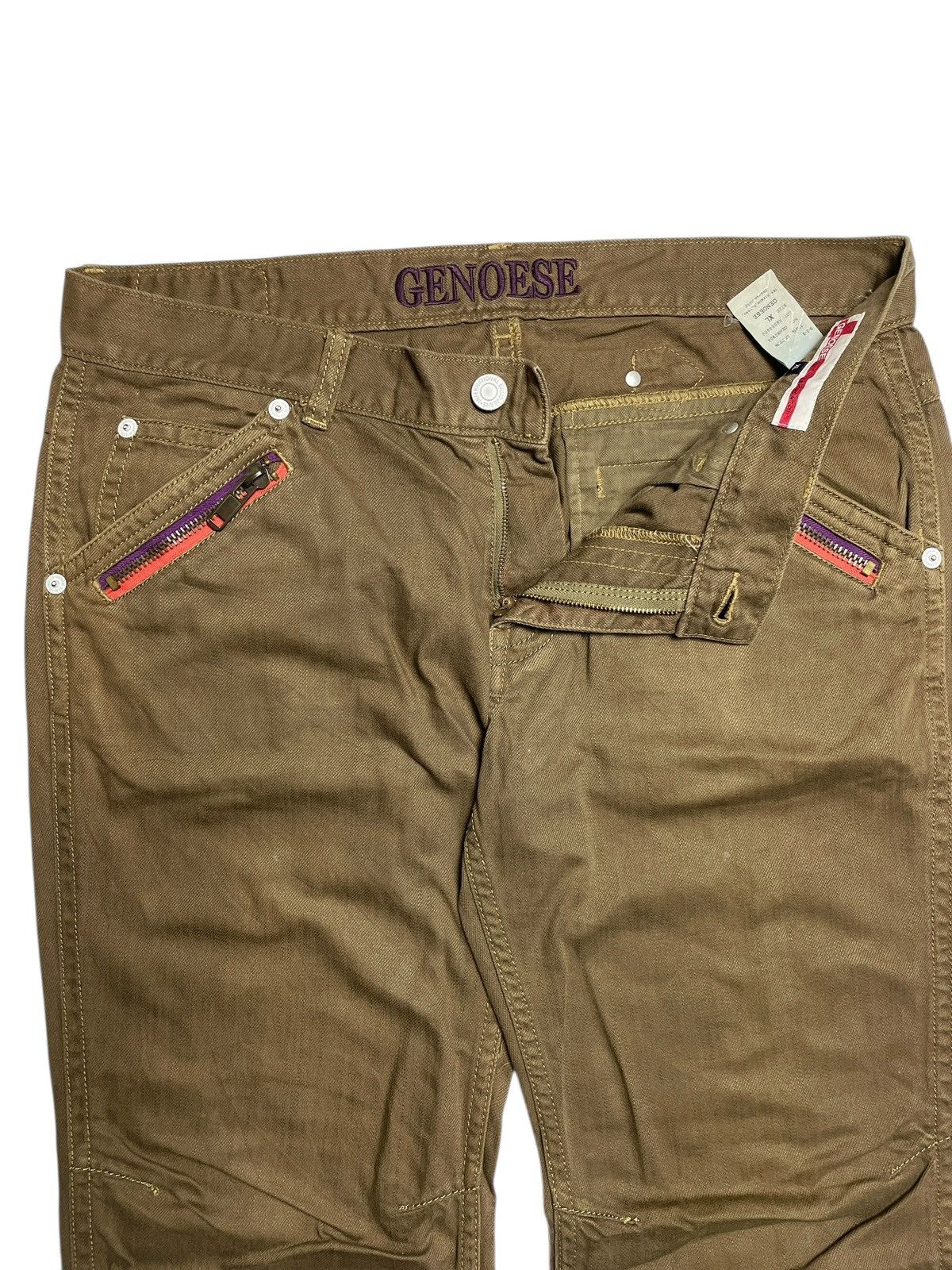 PPFM 2000’s Genoese - Buckle Back Zip Flared Pants Size US 34 / EU 50 - 3 Thumbnail