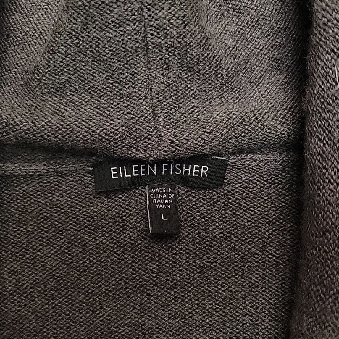 Eileen Fisher VINTAGE Eileen Fisher Cardigan Womens Large Gray Merino Wool Open Front Shawl Sweater Size L / US 10 / IT 46 - 4 Thumbnail