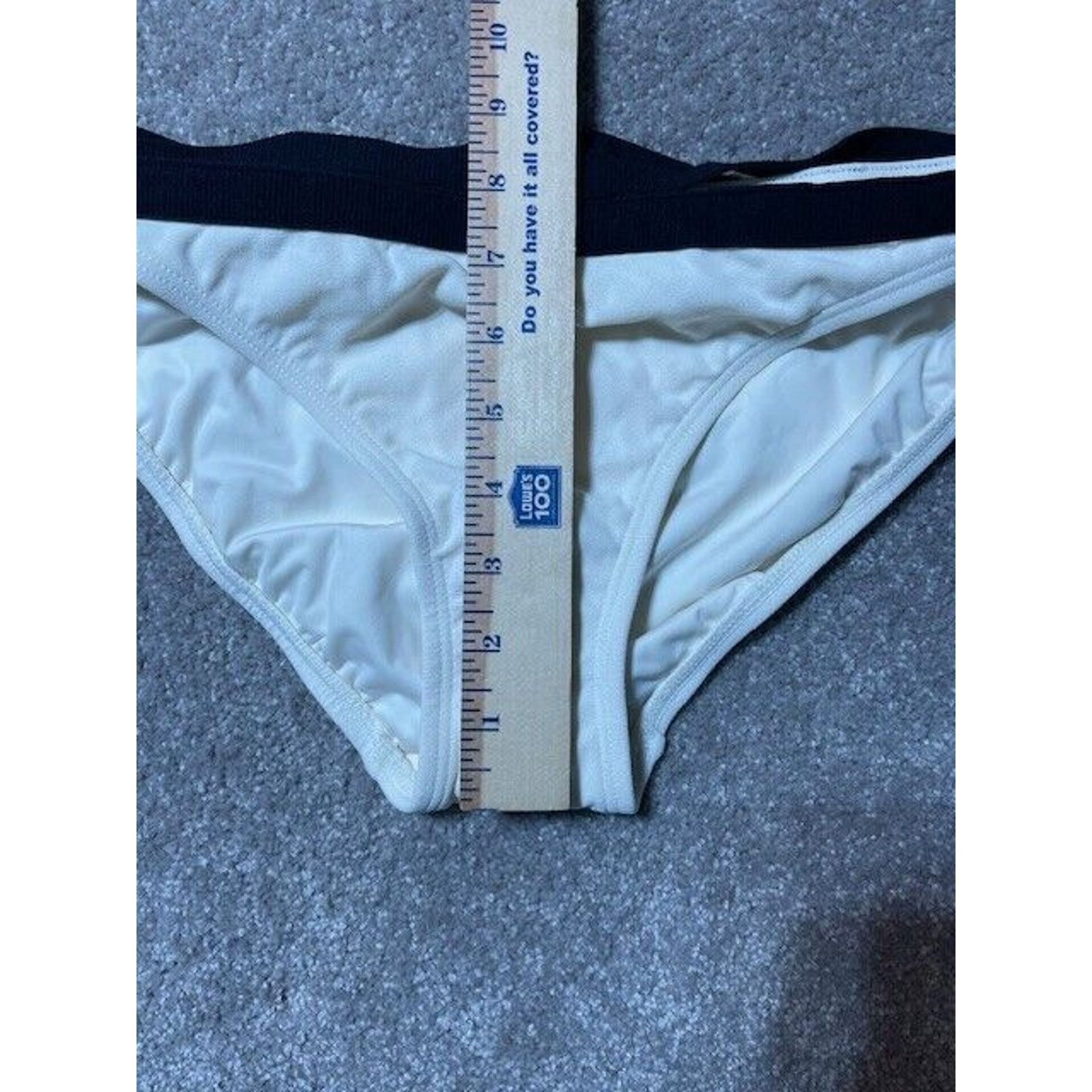 Other Carmen Marc Valvo Swim Bikini Bottom L Stretch Pool Ivory Size L / US 10 / IT 46 - 5 Thumbnail