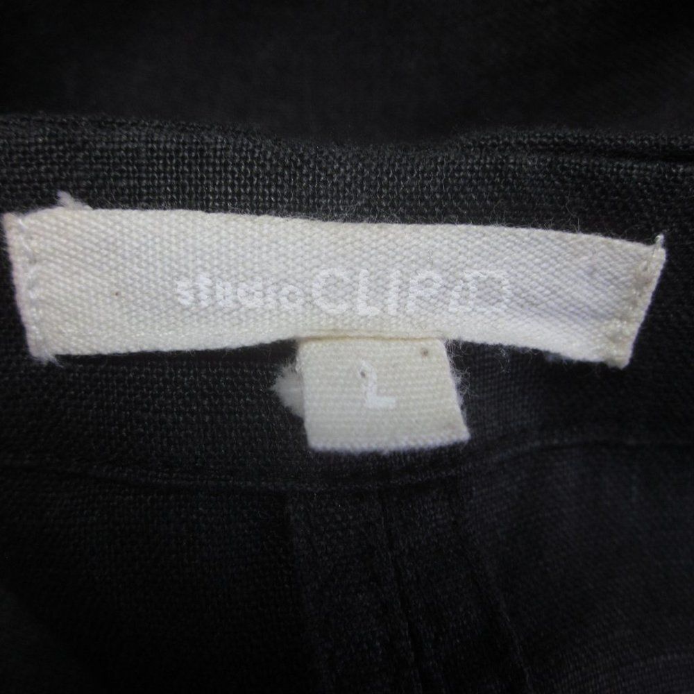 Japan Rags Studio Clip Womens Black Linen Top Size L Japan Brand Size L / US 10 / IT 46 - 2 Thumbnail