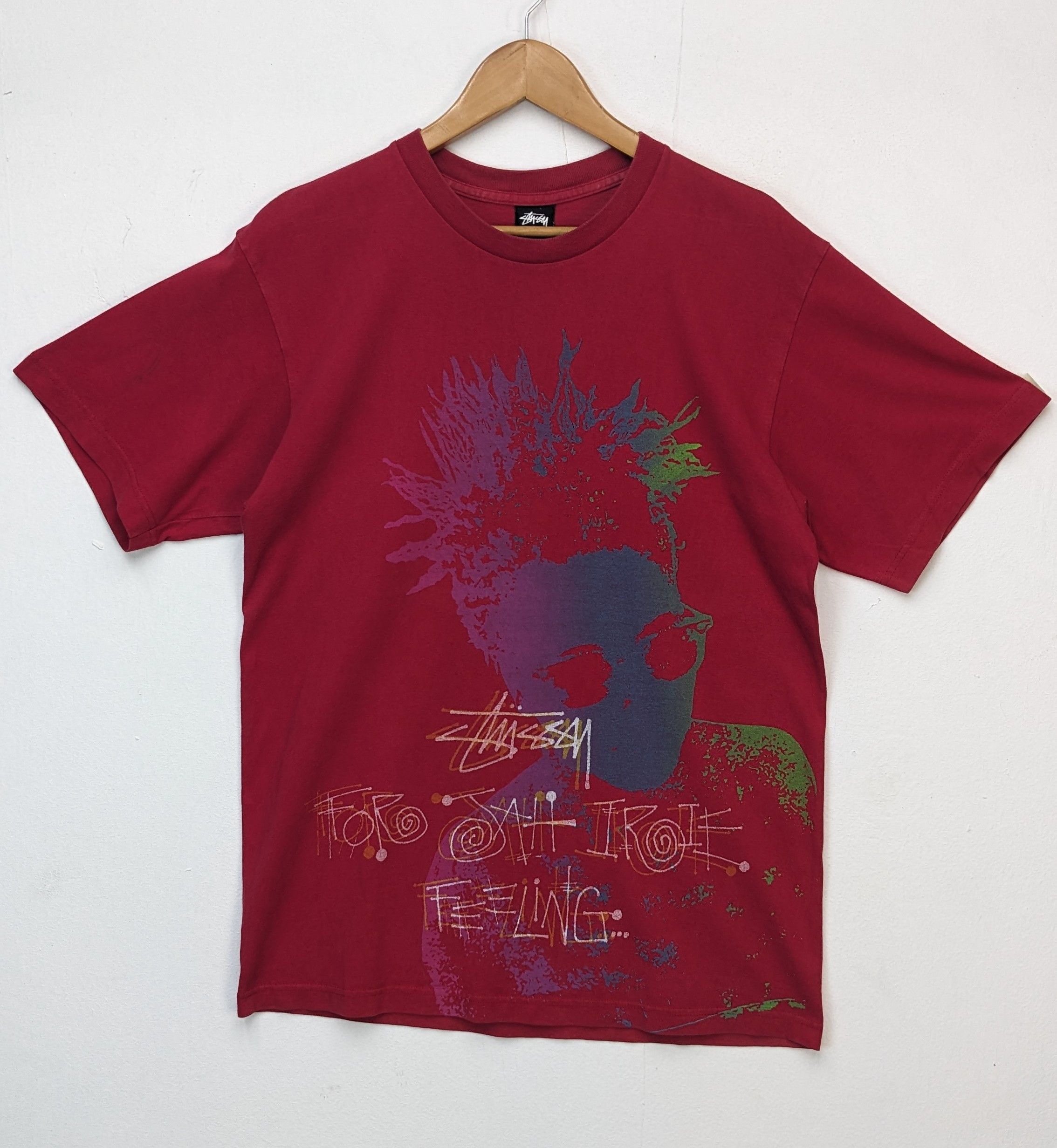 Stussy Vintage Stussy Big Print Logo Streetwear Red Tshirt Size US L / EU 52-54 / 3 - 1 Thumbnail