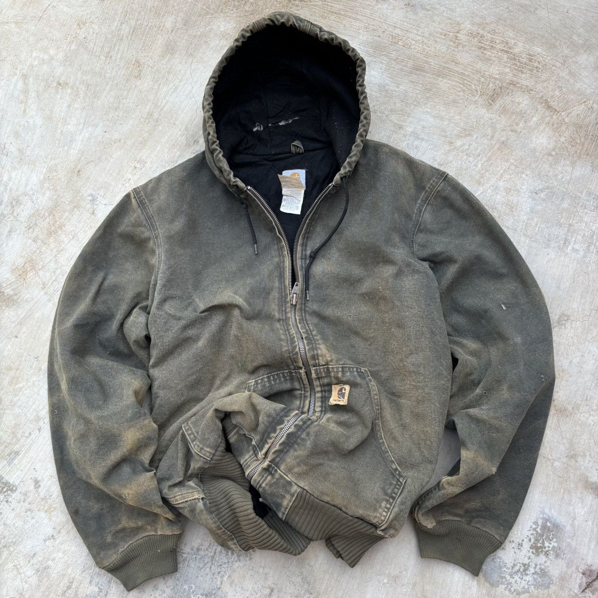 Carhartt Vintage 00s Thrashed Sunfaded Carhartt Active Mos Jacket Size US M / EU 48-50 / 2 - 2 Thumbnail