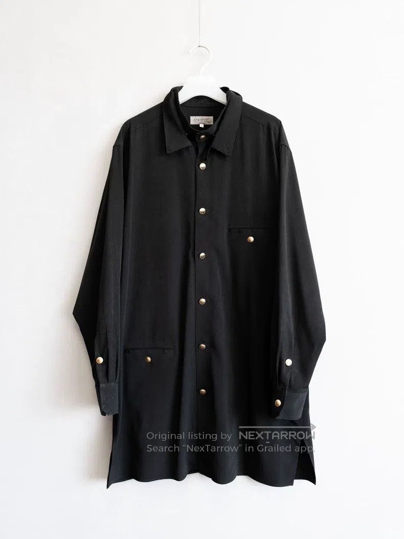 Yohji Yamamoto YOHJI YAMAMOTO Double-layer collar gold button triacetate Size US XL / EU 56 / 4 - 1 Thumbnail