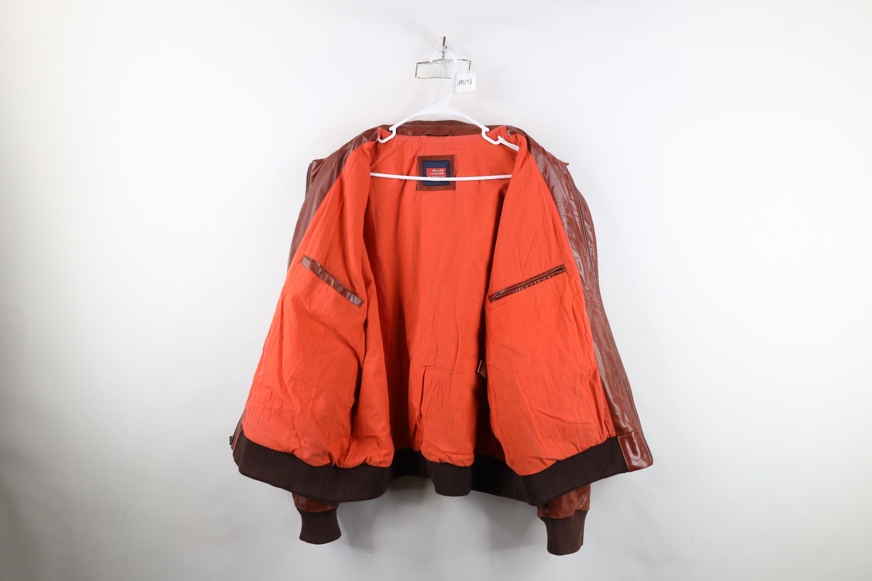 Vintage Inland Leather Leather A2 Bomber Flight Jacket Brown Size US XXL / EU 58 / 5 - 9 Thumbnail