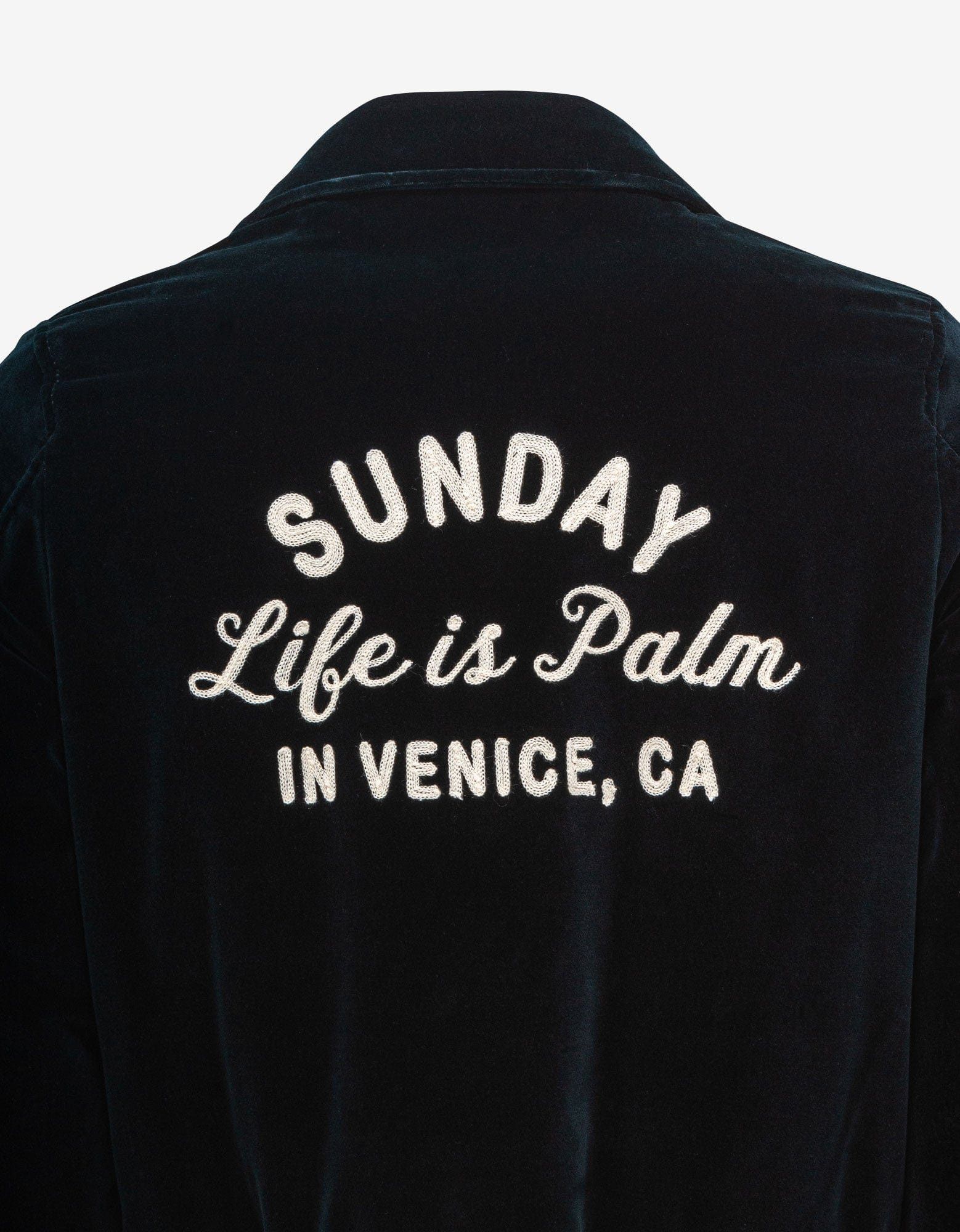 Palm Angels Palm Angels Blue Sunday Baseball Jacket Size US XL / EU 56 / 4 - 4 Thumbnail