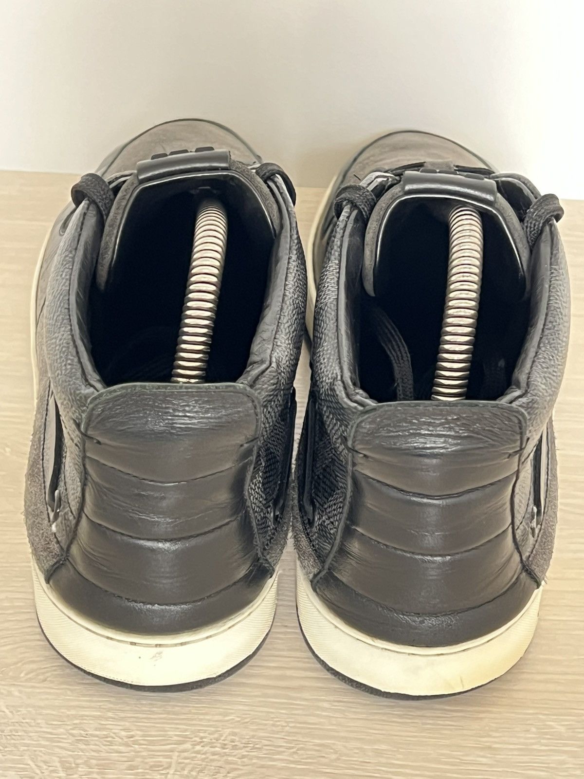 Louis Vuitton Louis Vuitton Damier Graphite Leather Mid-Top Sneaker Size US 10 / EU 43 - 8 Thumbnail