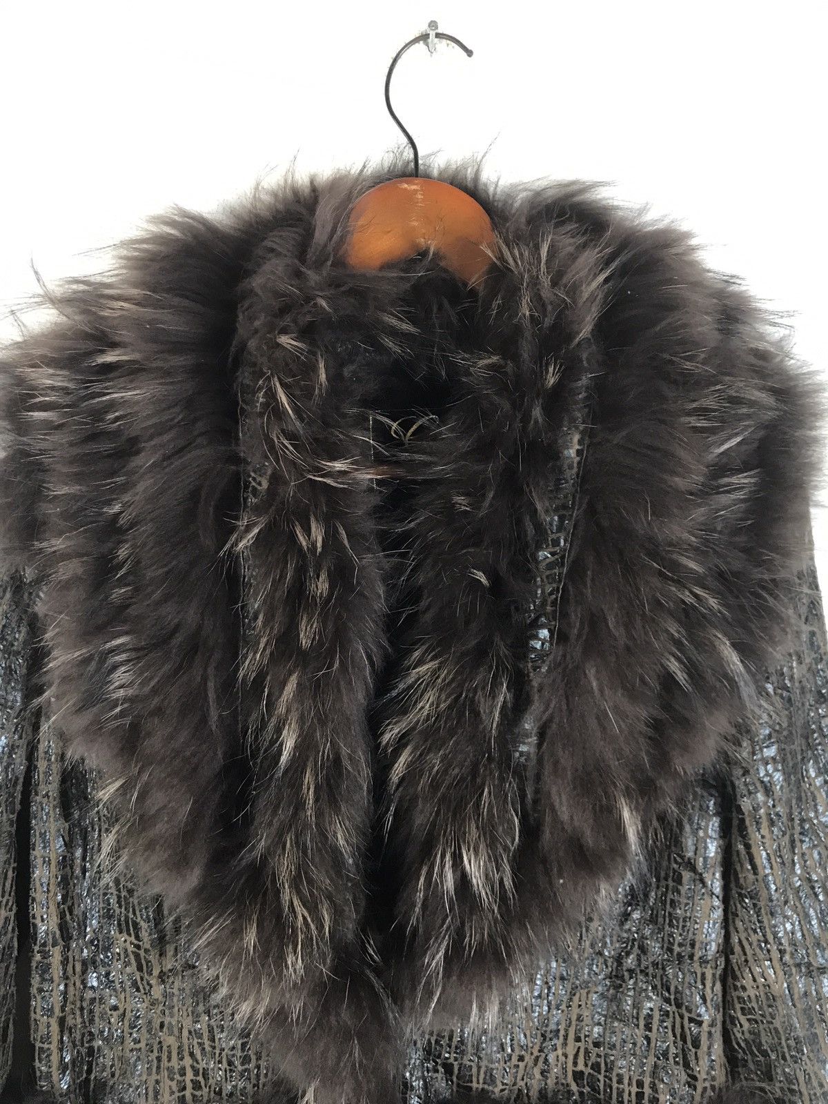 Sagafurs Vintage 70s Real Raccoon Fur Sash Coat – Glam Rock Boho Luxe Size M / US 6-8 / IT 42-44 - 6 Thumbnail