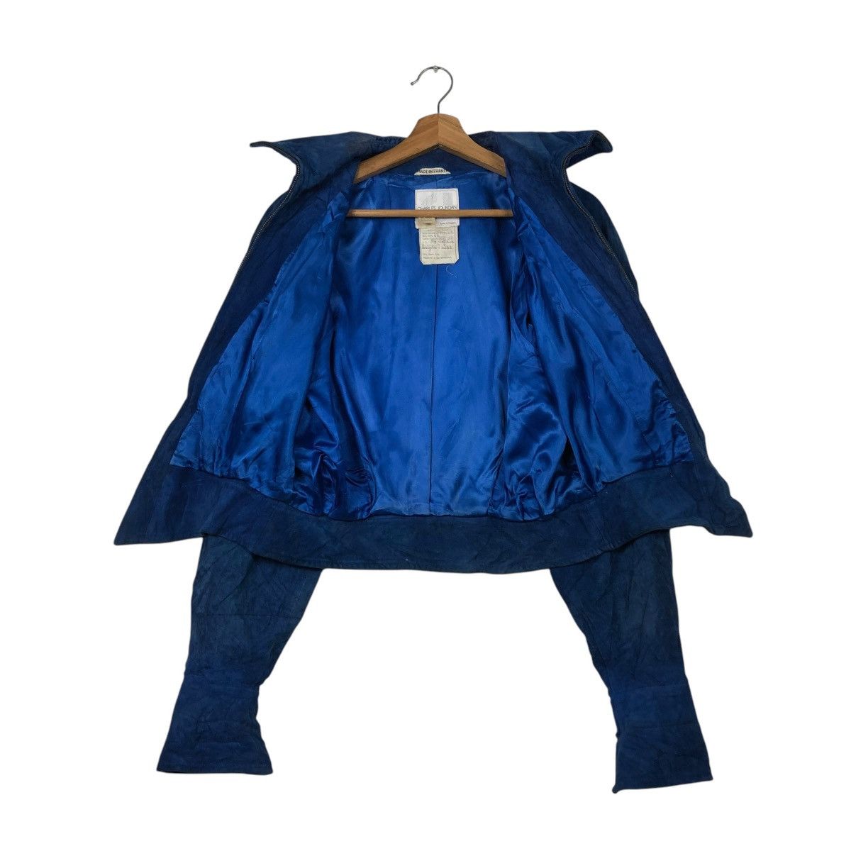 Charles Jourdan 🔥VINTAGE CROPPED SUEDE LEATHER JACKET CHARLES JOURDAN PARIS Size M / US 6-8 / IT 42-44 - 13 Thumbnail