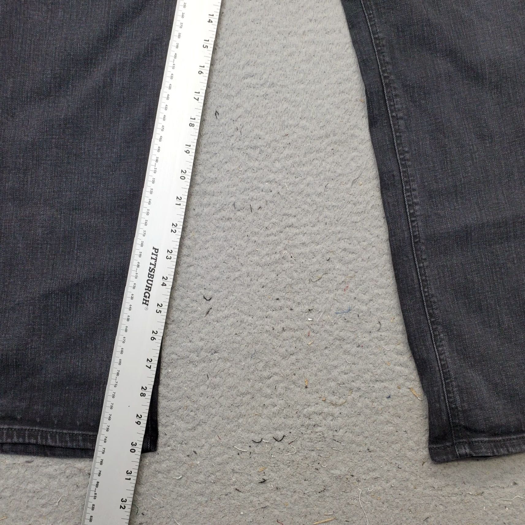 Vintage Seven7 Jeans Mens 38x32 Black Denim Slim Straight Fit Dark Wash 5-Pocket Design Size US 38 / EU 54 - 4 Thumbnail