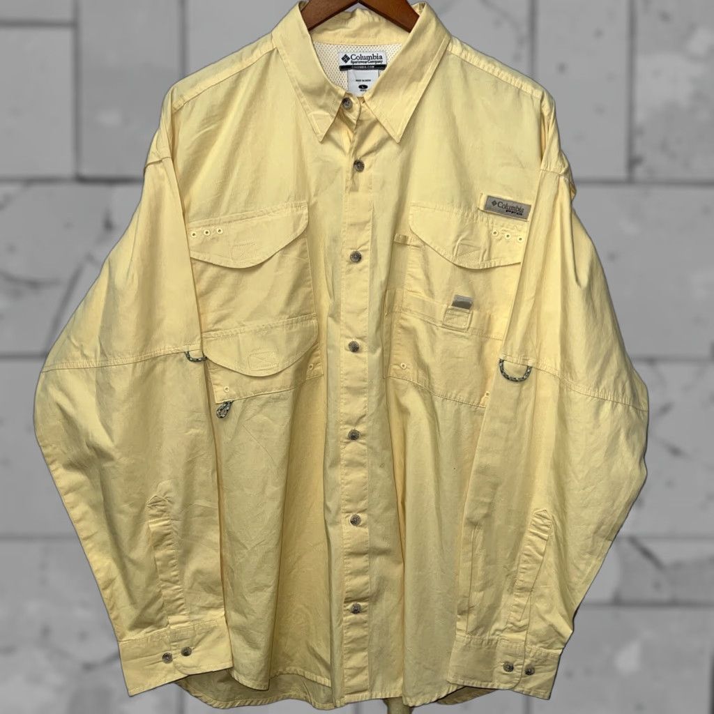 Vintage VINTAGE Columbia PFG Vented Yellow Button-Up Shirt Mens Size L Size US L / EU 52-54 / 3 - 1 Thumbnail