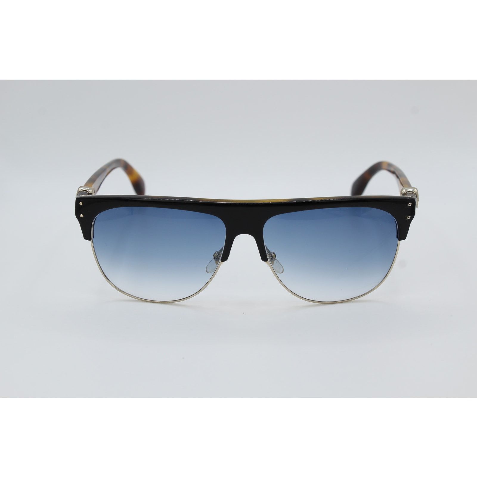 Alexander McQueen Alexander McQueen AMQ 4220/S Sunglasses Tortoise Blue Size ONE SIZE - 2 Thumbnail