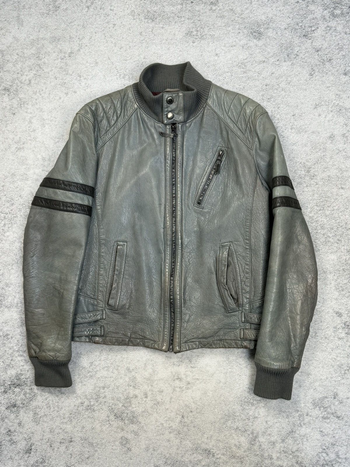 安心の日本製 Gaultier／ Biker Leather Pre-owned Riders Jacket ...
