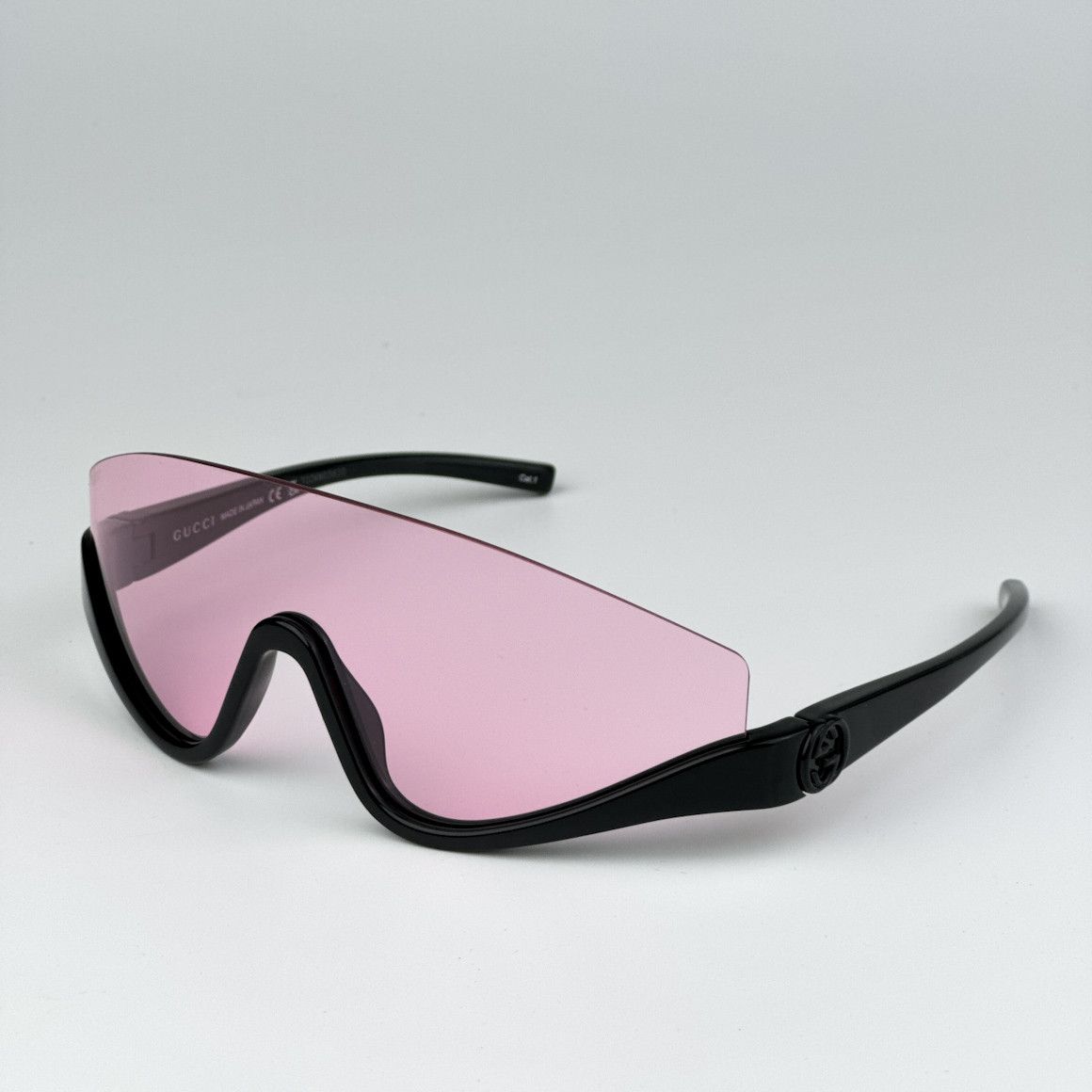 Gucci NEW Gucci GG1650S 002 Black Unisex Shield Mask Sunglasses Size ONE SIZE - 3 Thumbnail