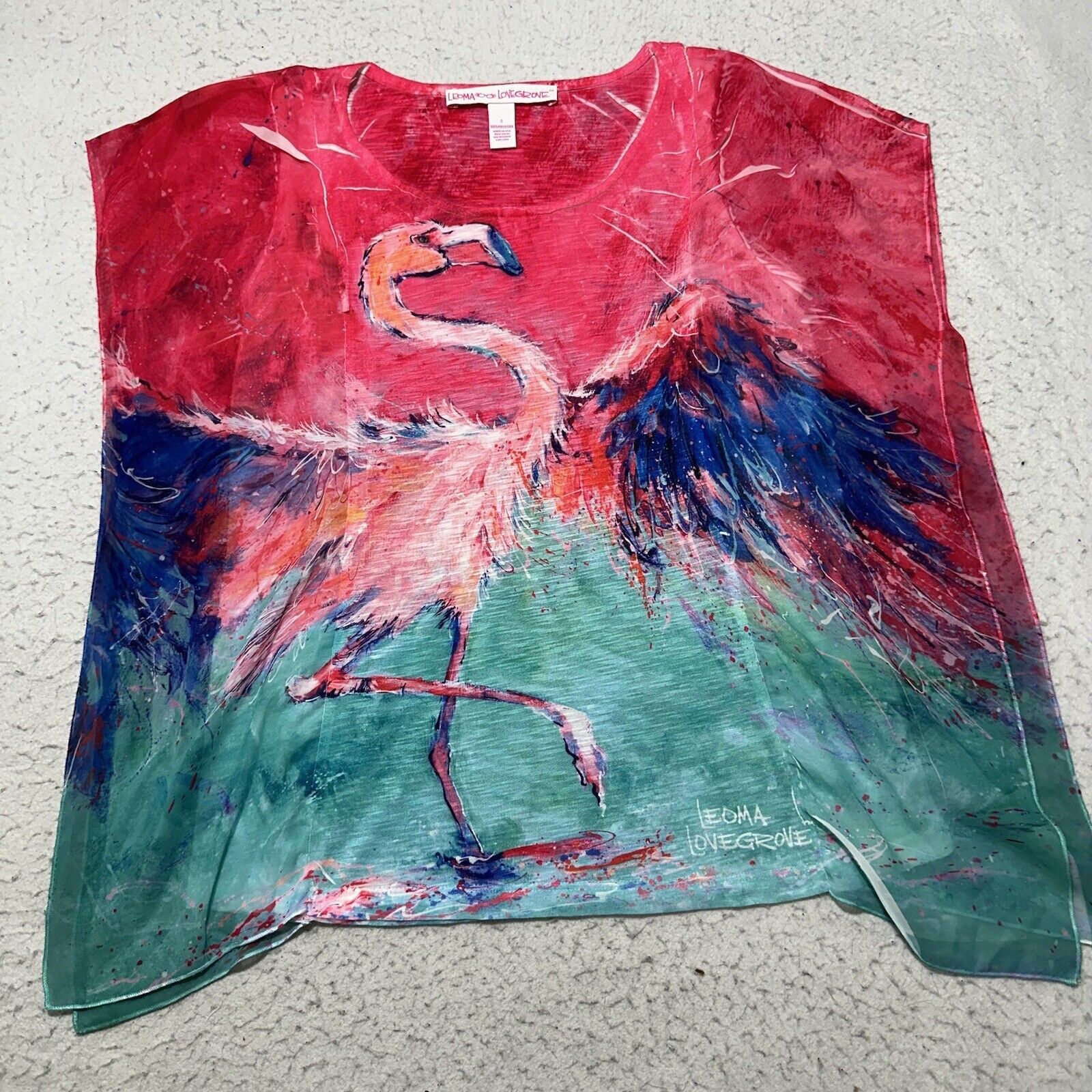 Other Leoma Lovegrove Small Tank Top Blouse Flamingo Pink Green Size S / US 4 / IT 40 - 1 Thumbnail