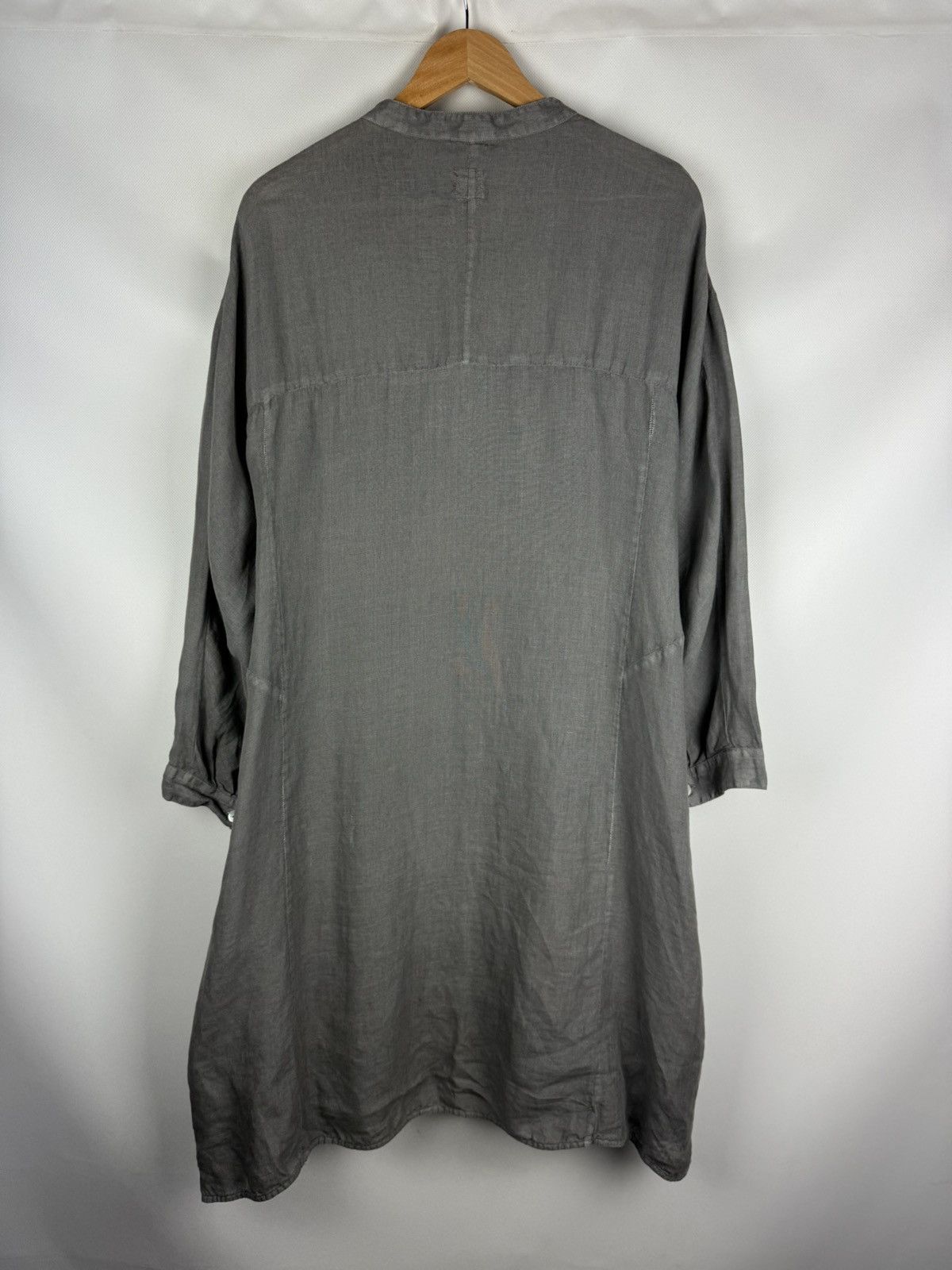 120% Lino 120% Lino Long Sleeve Linen Button Up Lagenlook Shirt Dress Size XL / US 12-14 / IT 48-50 - 13 Thumbnail