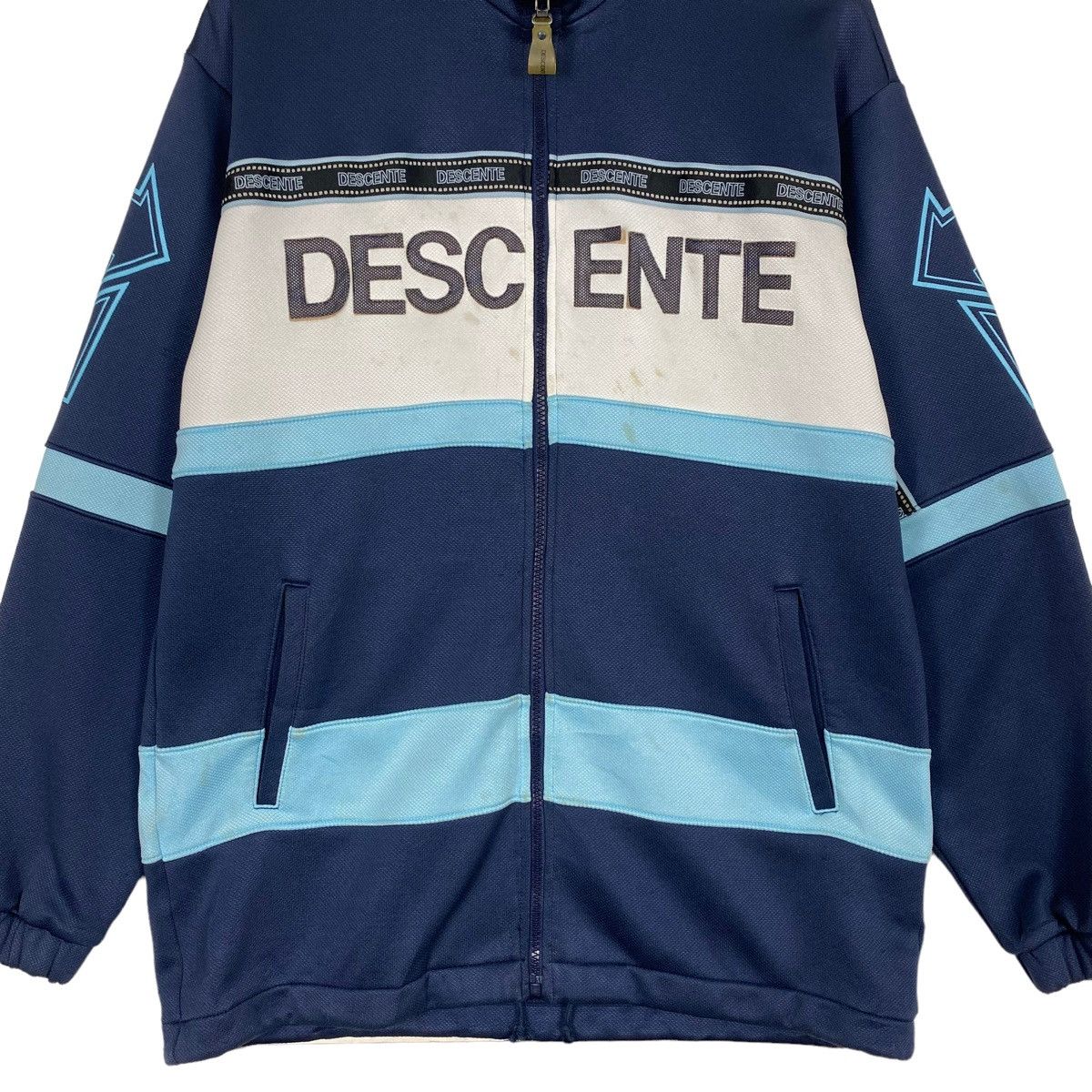 Descente × Japanese Brand 💥90s DESCENTE SPORT TRACK TOP ZIPER JACKET Size US L / EU 52-54 / 3 - 5 Thumbnail