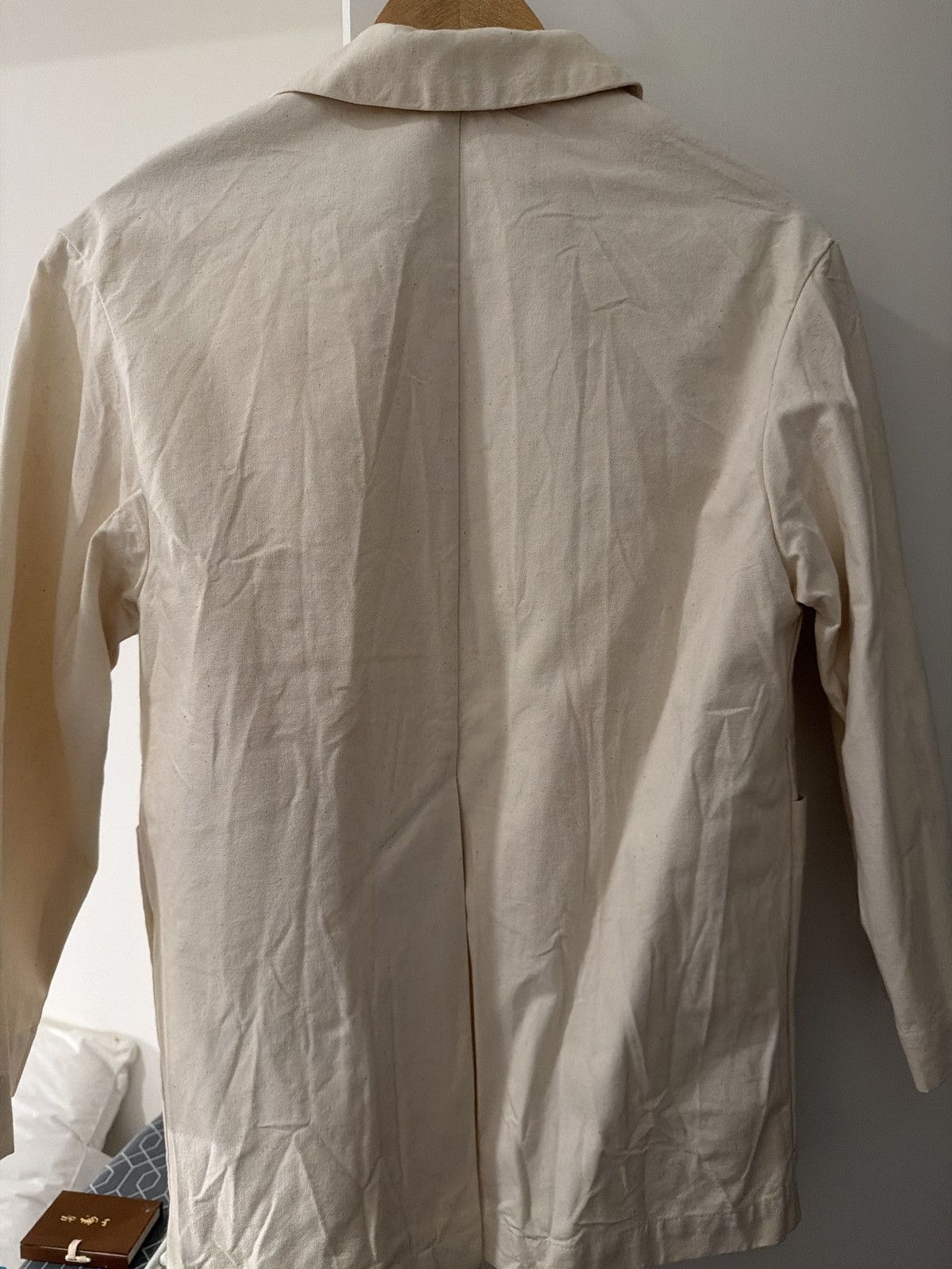 Engineered Garments Nehera Crinkled Blazer Jacket Cream Size S Size 36R - 2 Thumbnail