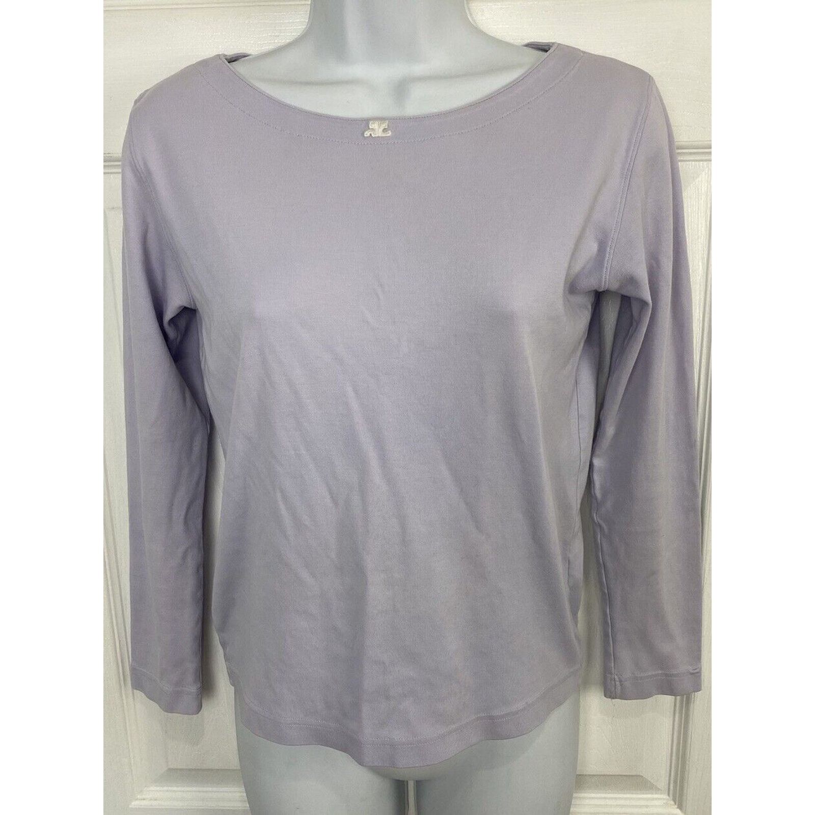 Courreges Vintage Courreges Lavender Purple 3/4 Sleeve T Shirt Paris Size M / US 6-8 / IT 42-44 - 1 Thumbnail