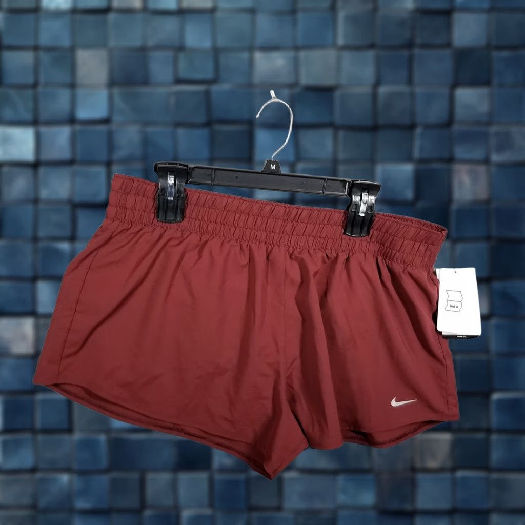 Nike Nike One Womens XL Red Dri-FIT 3" Brief Shorts DX6010-619 Size 40" / US 18 - 1 Thumbnail