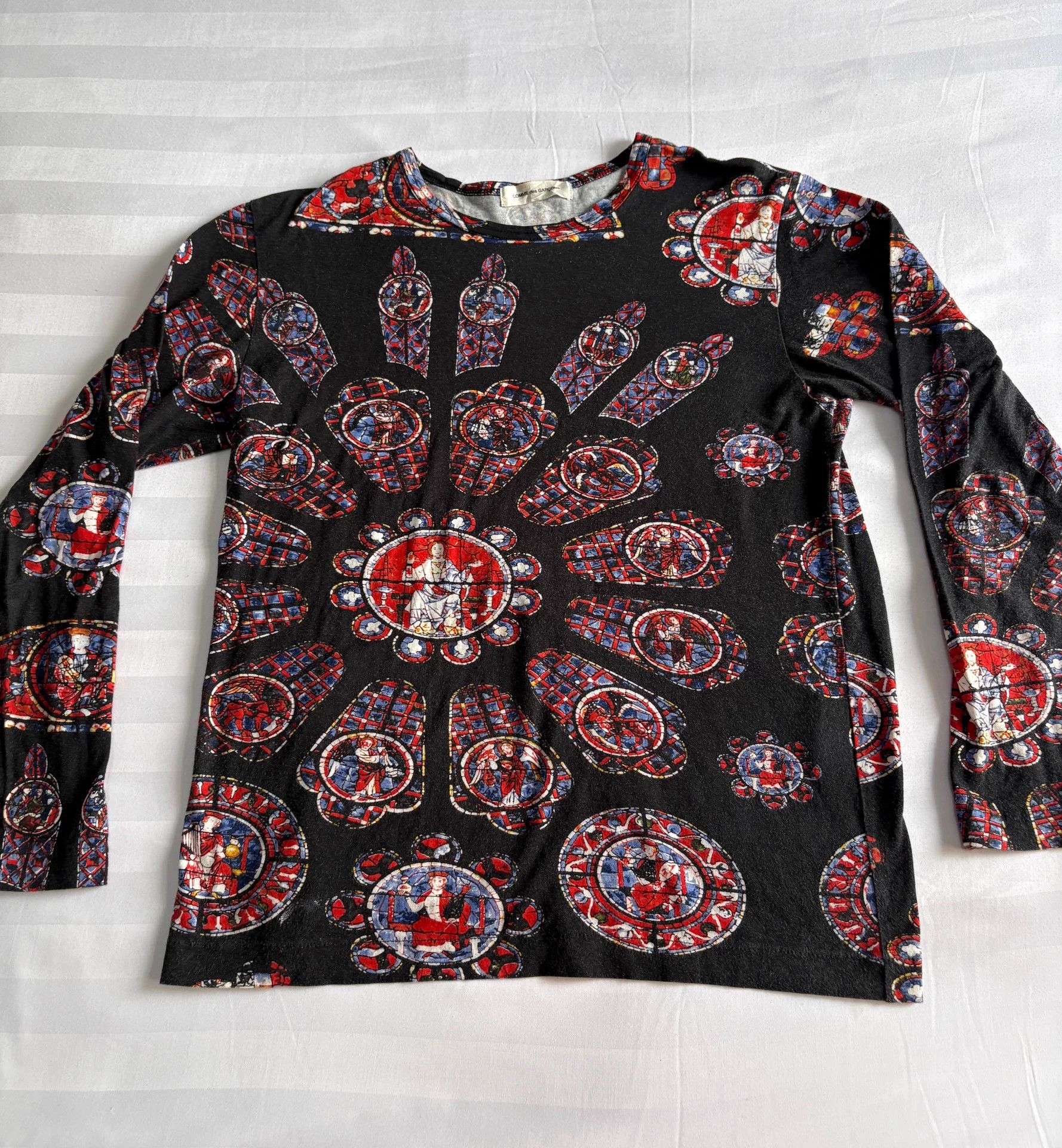 Comme des Garcons CDG 91ss Vintage Buddha Print Long Sleeve Top Size M / US 6-8 / IT 42-44 - 2 Thumbnail