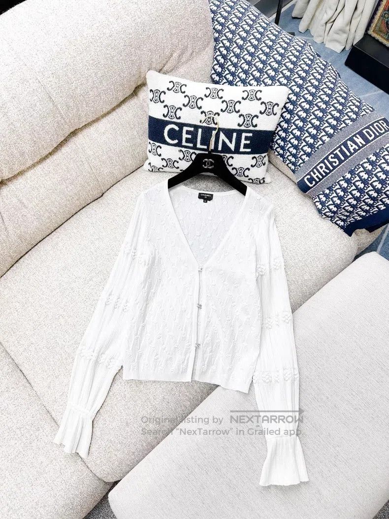 Chanel Chanel Jacquard diamond plaid rhinestone double C button k Size XXS / US 00 / IT 34 - 1 Thumbnail