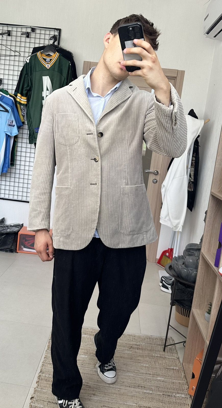 Pal Zileri Pal Zileri Men 50 Blazer Beige 100% Cotton vintage Size 50R - 2 Thumbnail