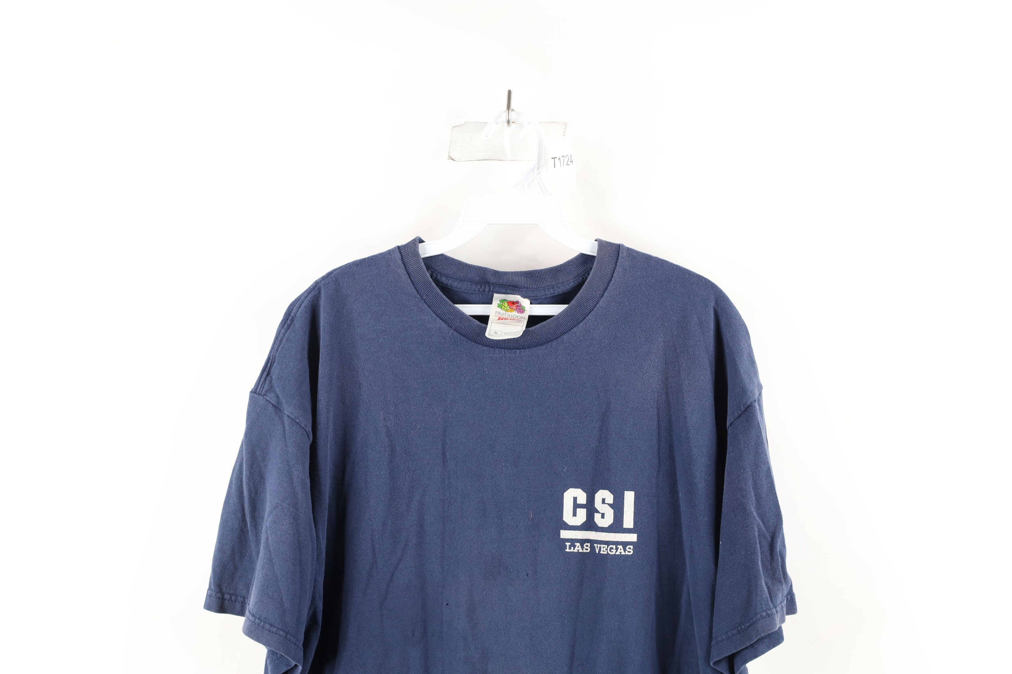 Vintage Vintage Out CSI Las Vegas Short Sleeve T-Shirt Blue Cotton Size US XL / EU 56 / 4 - 2 Thumbnail