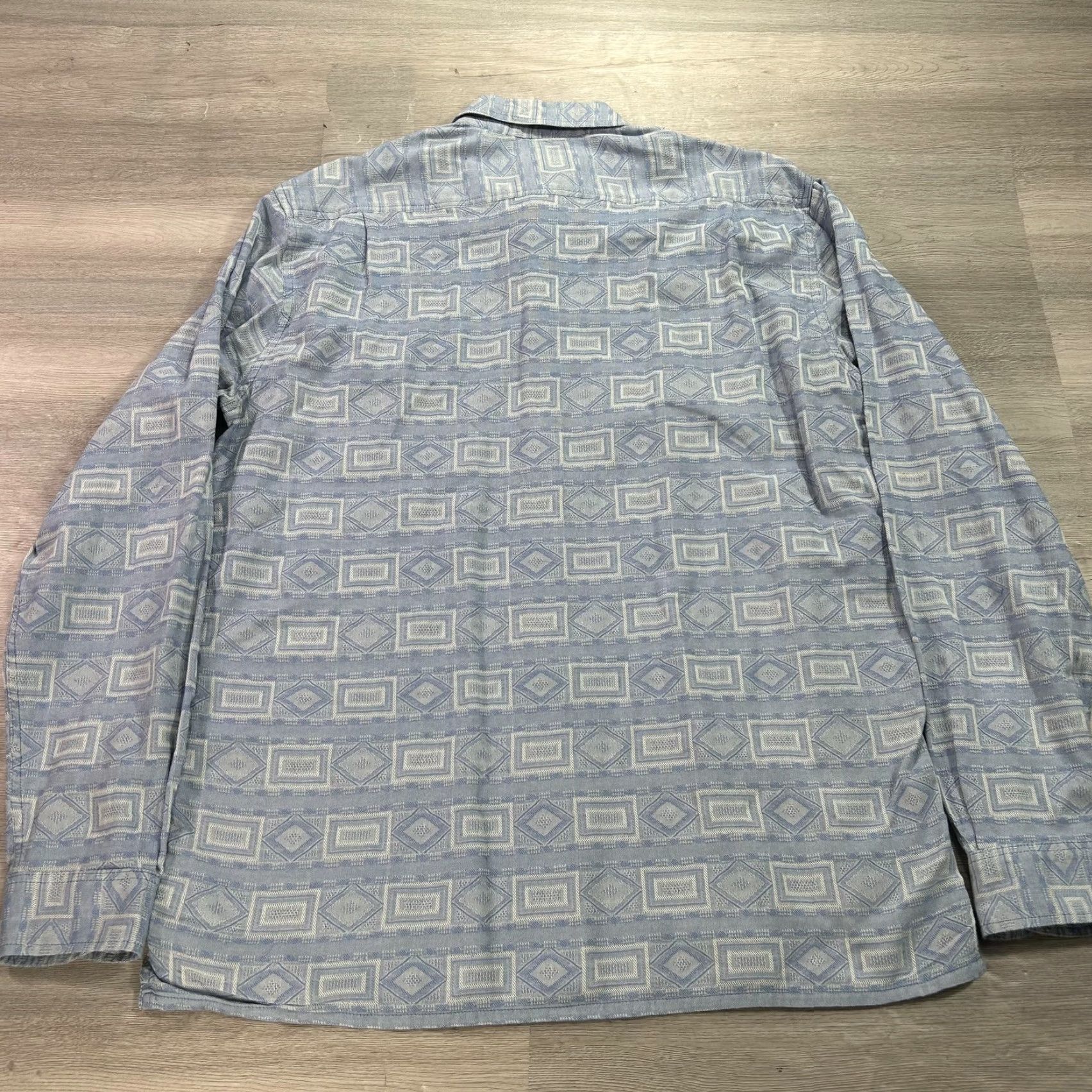 The Territory Ahead Territory Ahead Shirt Mens Large Blue Geometric Cotton Button-Up Long Sleeve Size US L / EU 52-54 / 3 - 2 Thumbnail