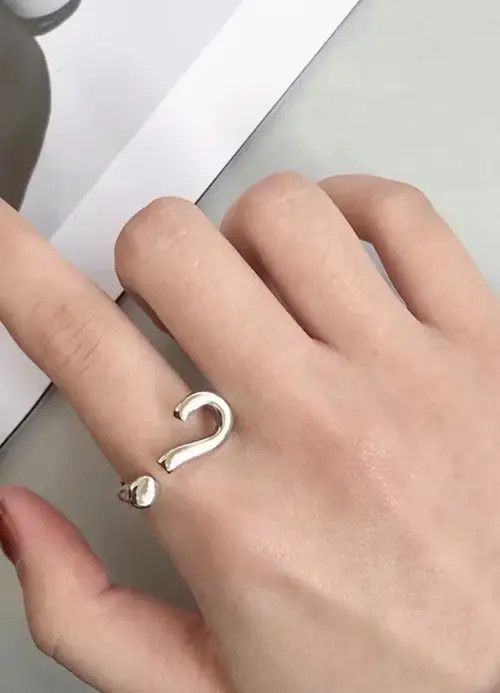 Jewelry × Vintage Creative Question Mark Ring Size ONE SIZE - 3 Thumbnail