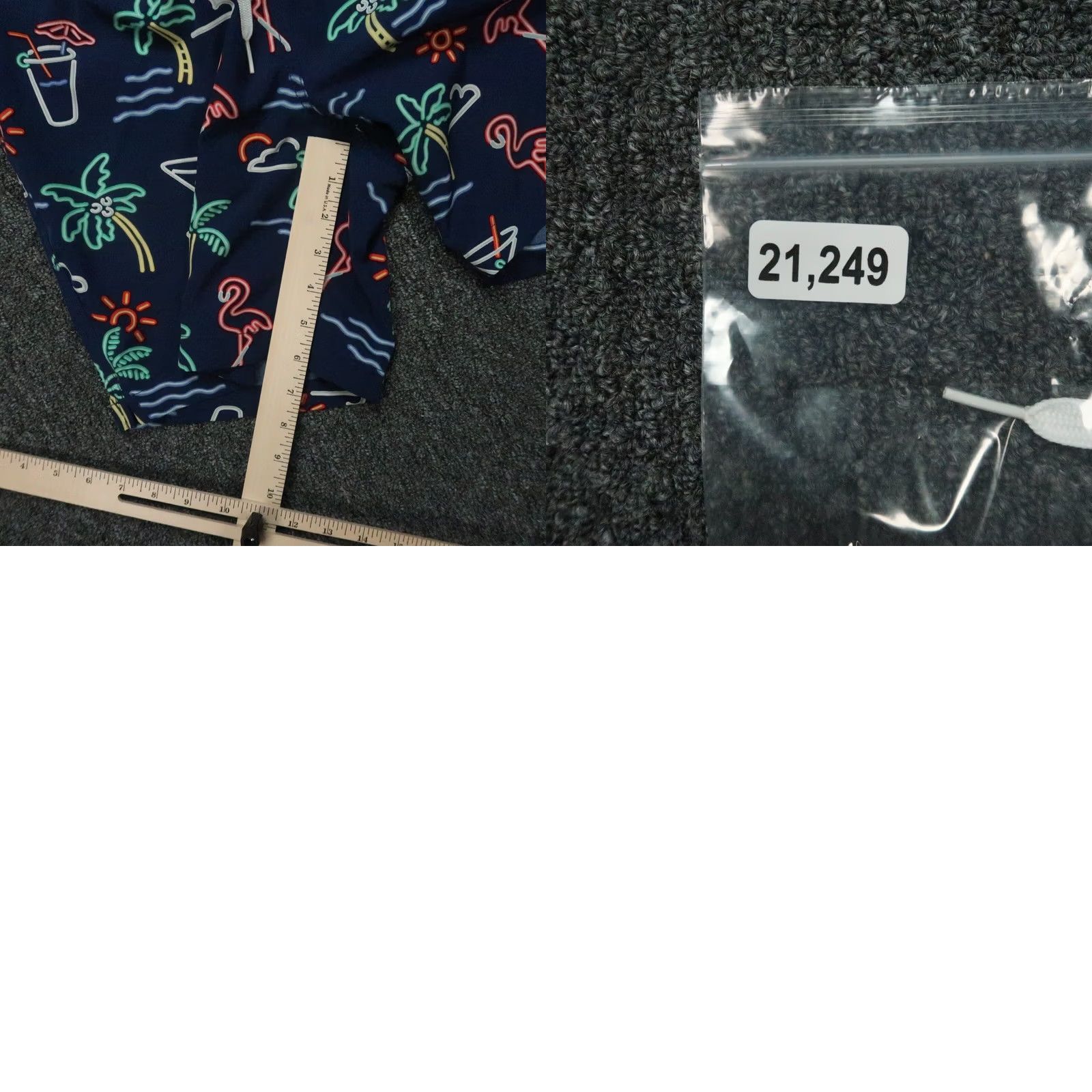 Chubbies Chubbies Swim Trunks Small Blue Neon Lights Tropical Lined Shorts 7" Mens Size US 29 - 8 Thumbnail