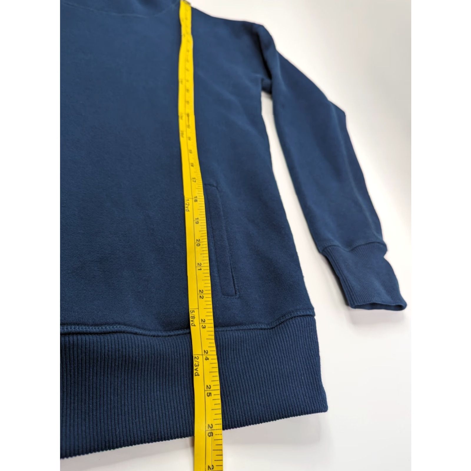 Vintage Zyia Active Women’s Navy Blue Oh So Soft Hoodie with Thumbholes Size XS Size XS / US 0-2 / IT 36-38 - 5 Thumbnail