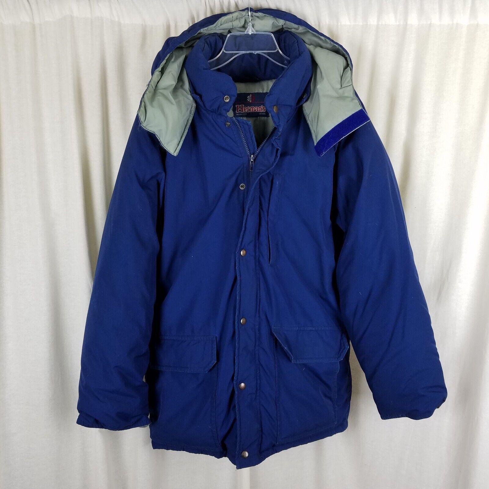 Vintage Vtg Hermans Goose Down Puffer Jacket Parka Mens L Navy Blue Size US L / EU 52-54 / 3 - 1 Thumbnail