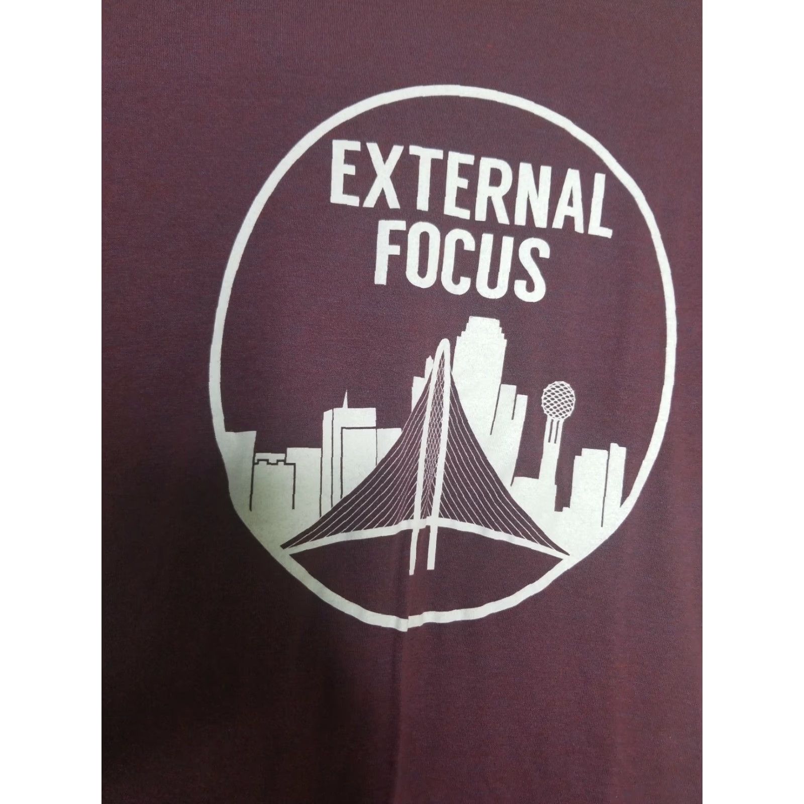 Tultex Men's S T Shirt External Focus Wine Red Skyline Size US S / EU 44-46 / 1 - 2 Thumbnail