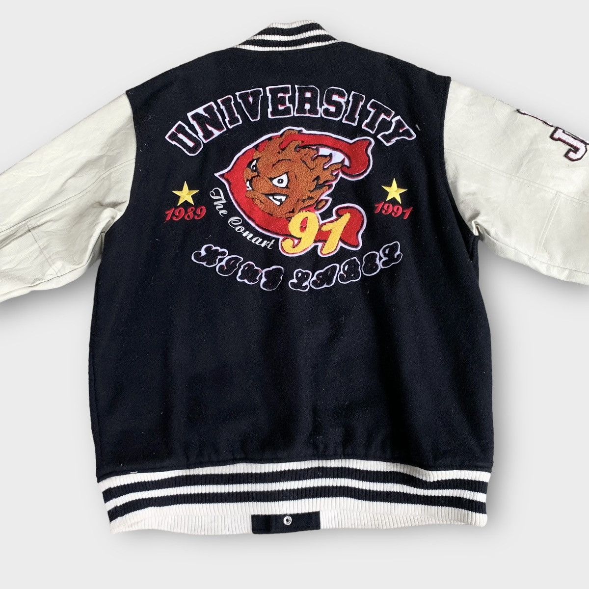 Other Conart 91 University Wool Leather Jacket Embroidered Logo Size US L / EU 52-54 / 3 - 3 Thumbnail