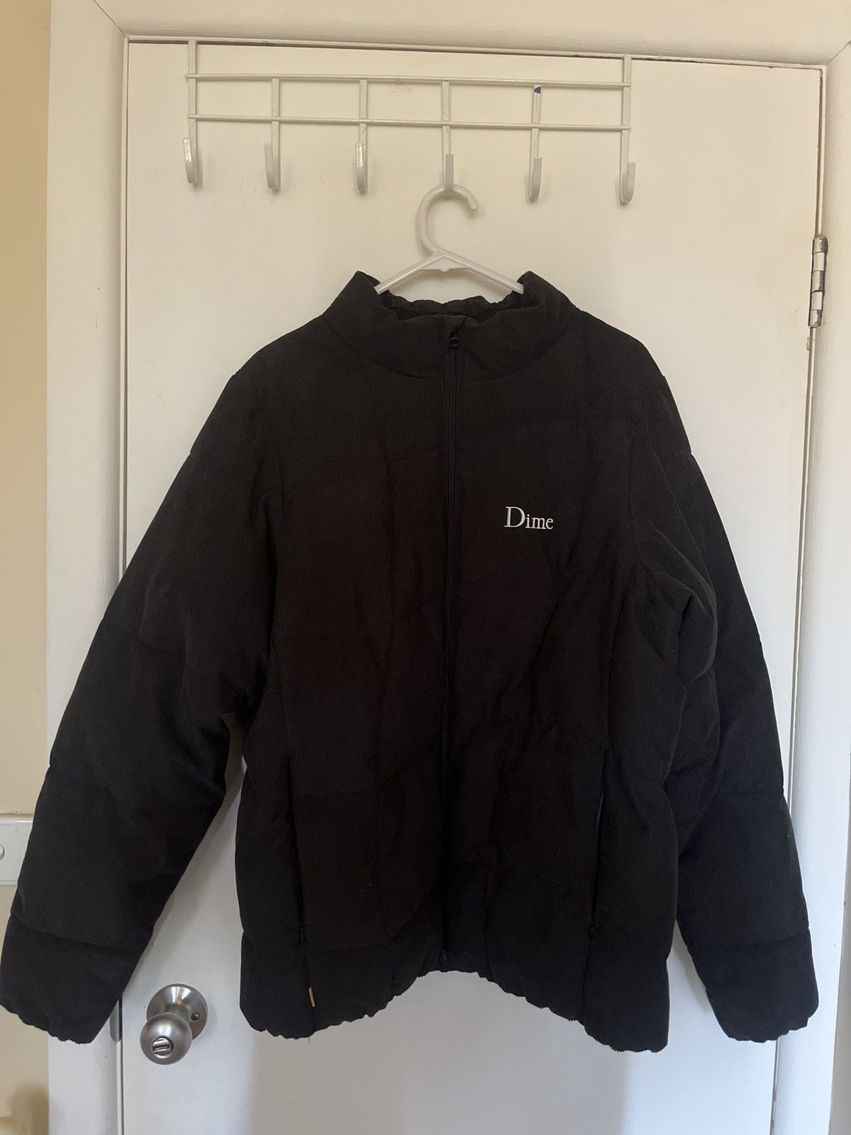DIME CORDUROY WAVE PUFFER JACKET/ BLACK