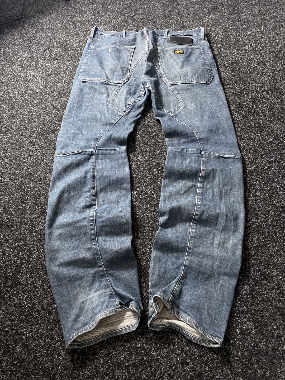 G-Star × Vintage G Star Vntg Punk Gothic Blue Straight Jeans Avant Garde Size US 34 / EU 50 - 5 Thumbnail