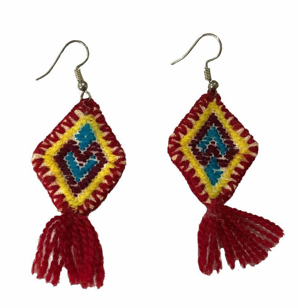 Designer New Red Yellow And Blue Earrings. Size ONE SIZE - 1 Thumbnail