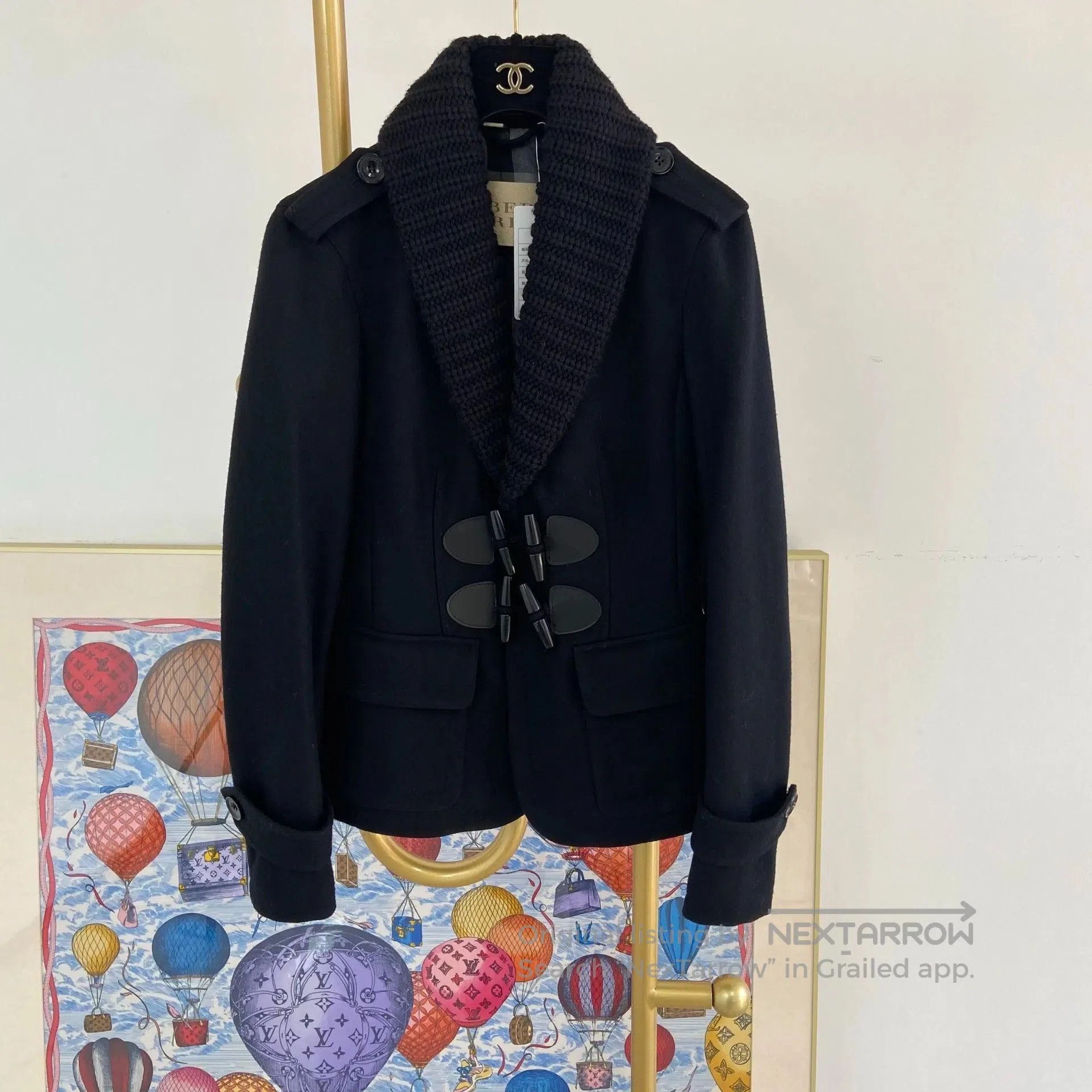 Burberry Burberry Black Wool Coat. Size XS / US 0-2 / IT 36-38 - 1 Thumbnail