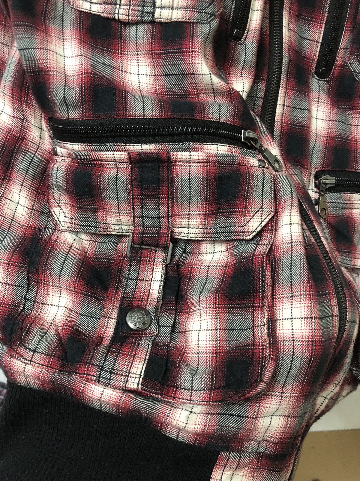 If Six Was Nine × Japanese Brand × Le Grande Bleu (L.G.B.) Bareback Realdress Tartan Double layer zipper Punk Jacket Size US L / EU 52-54 / 3 - 12 Thumbnail