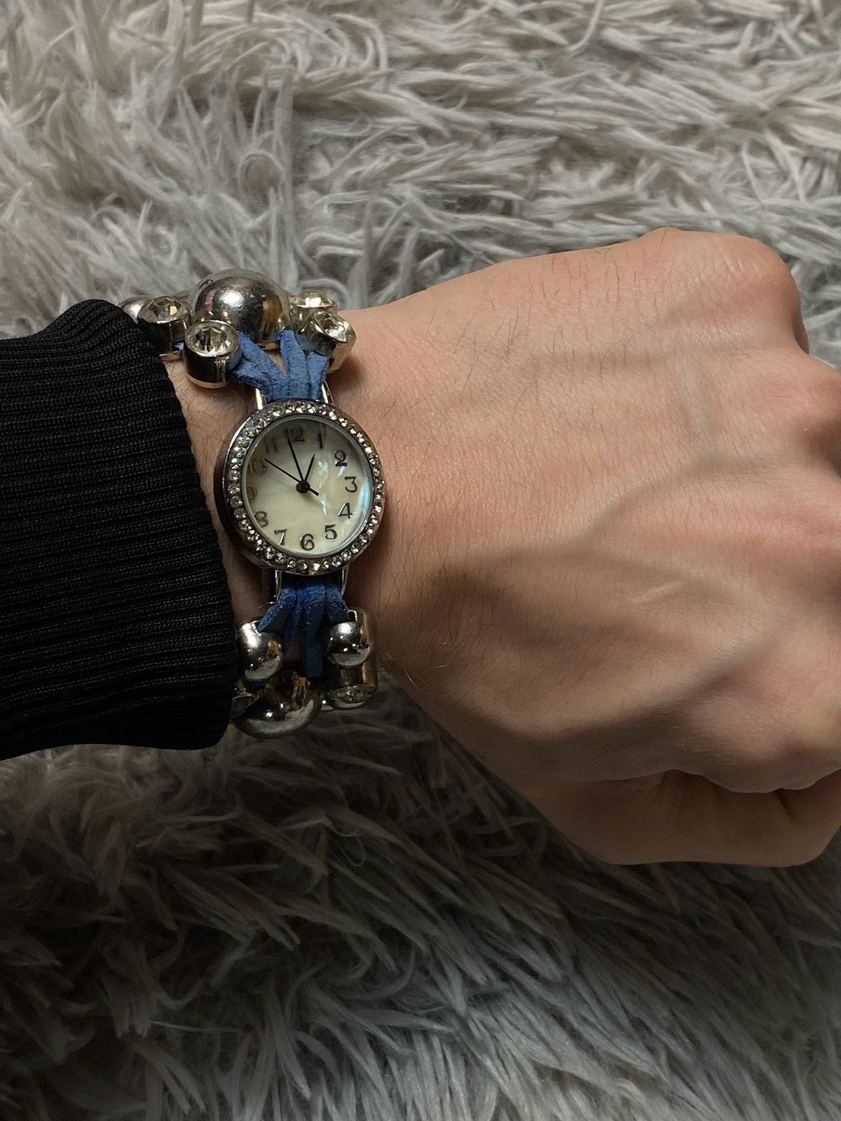 Jewelry Blue Leather Beaded Bracelet Watch – Boho Chic Style Size ONE SIZE - 11 Thumbnail