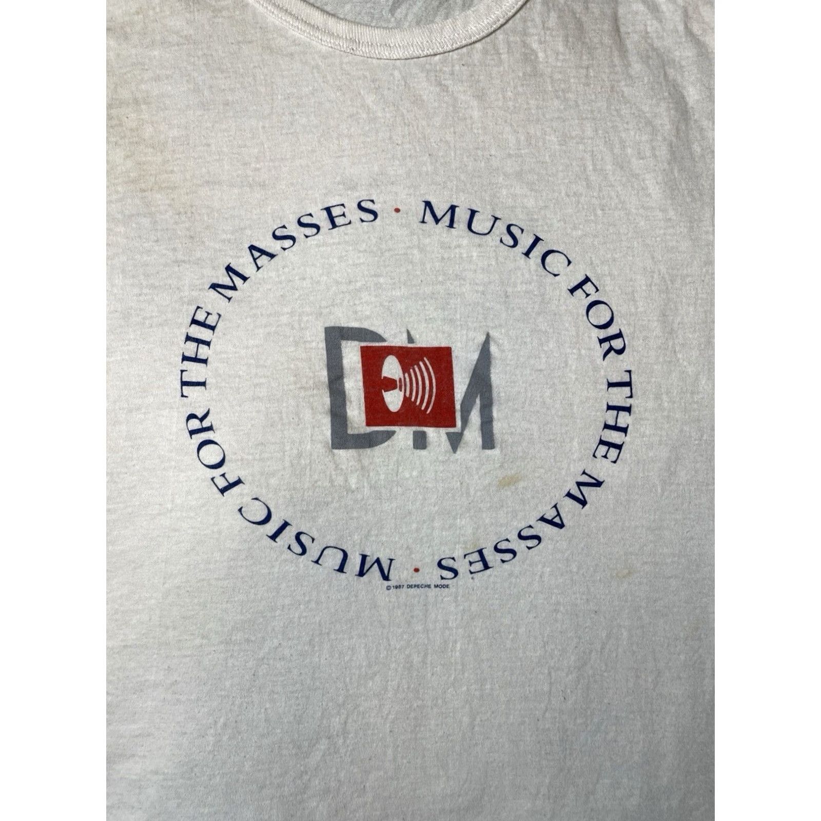 Vintage VINTAGE Depeche Mode Music For The Masses Concert Tour Tank Top 1987-88 Sz L Shirt Unisex Adults White 80s Band Tour Conf﻿erence Size US L / EU 52-54 / 3 - 3 Thumbnail