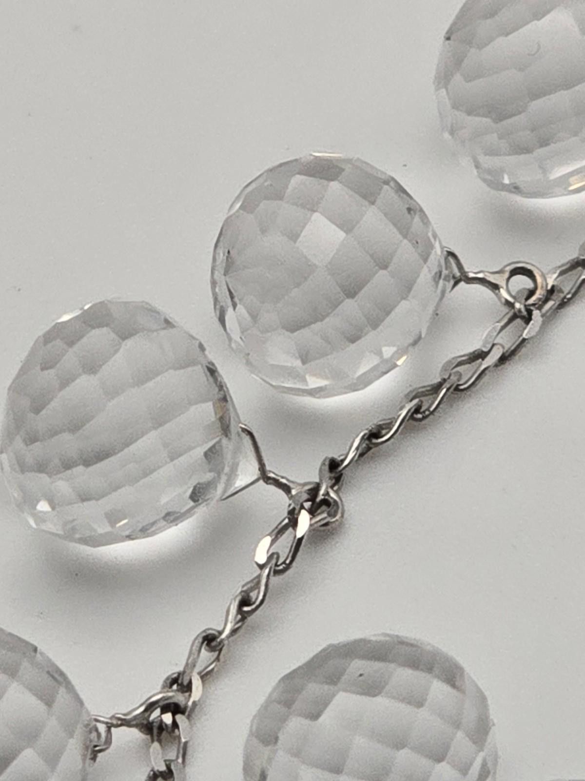 The Unbranded Brand 10K White Gold Necklace 56 ct Natural White Topaz Briolettes Size ONE SIZE - 7 Thumbnail