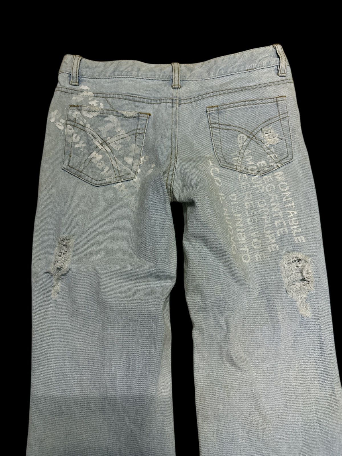 Hysteric Glamour Distress Denim Hucom Hysteric Glamour Style Letter💥 Size US 30 / EU 46 - 5 Thumbnail