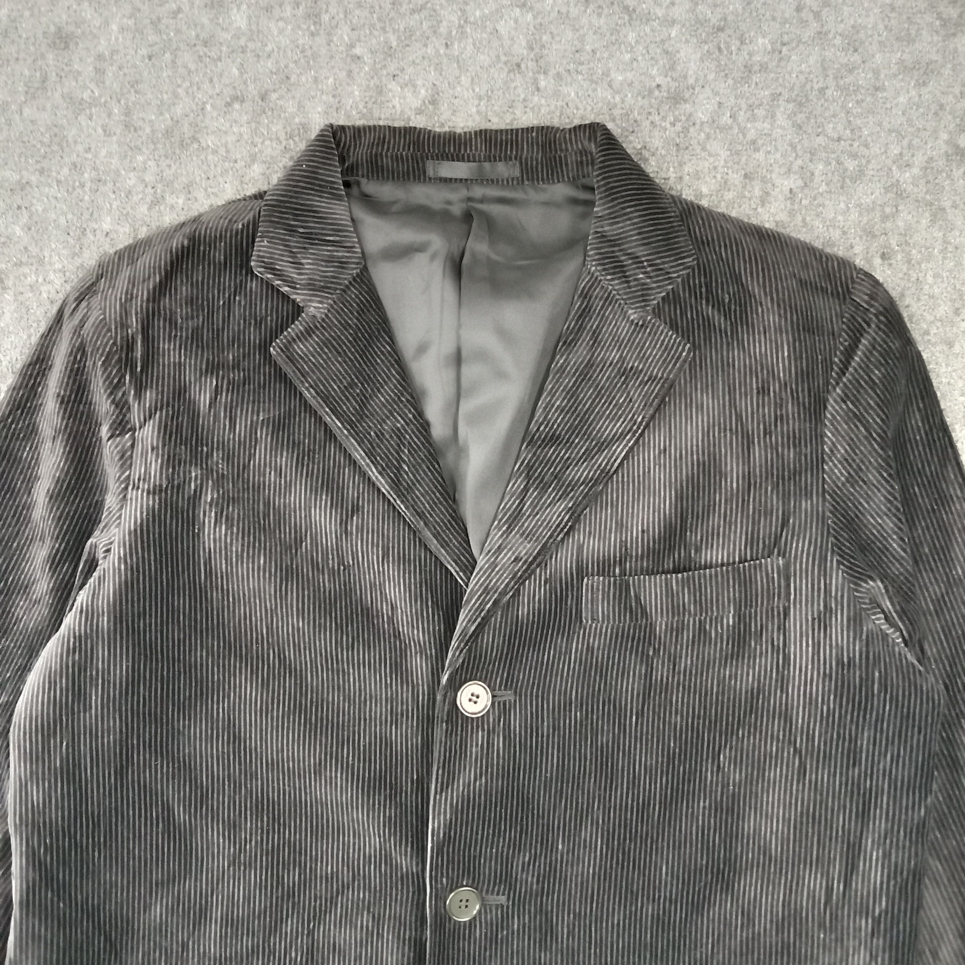 Vintage × Yohji Yamamoto A.A.R Yohji Yamamoto Japanese Designer Velvet Blazer Size 36R - 3 Thumbnail