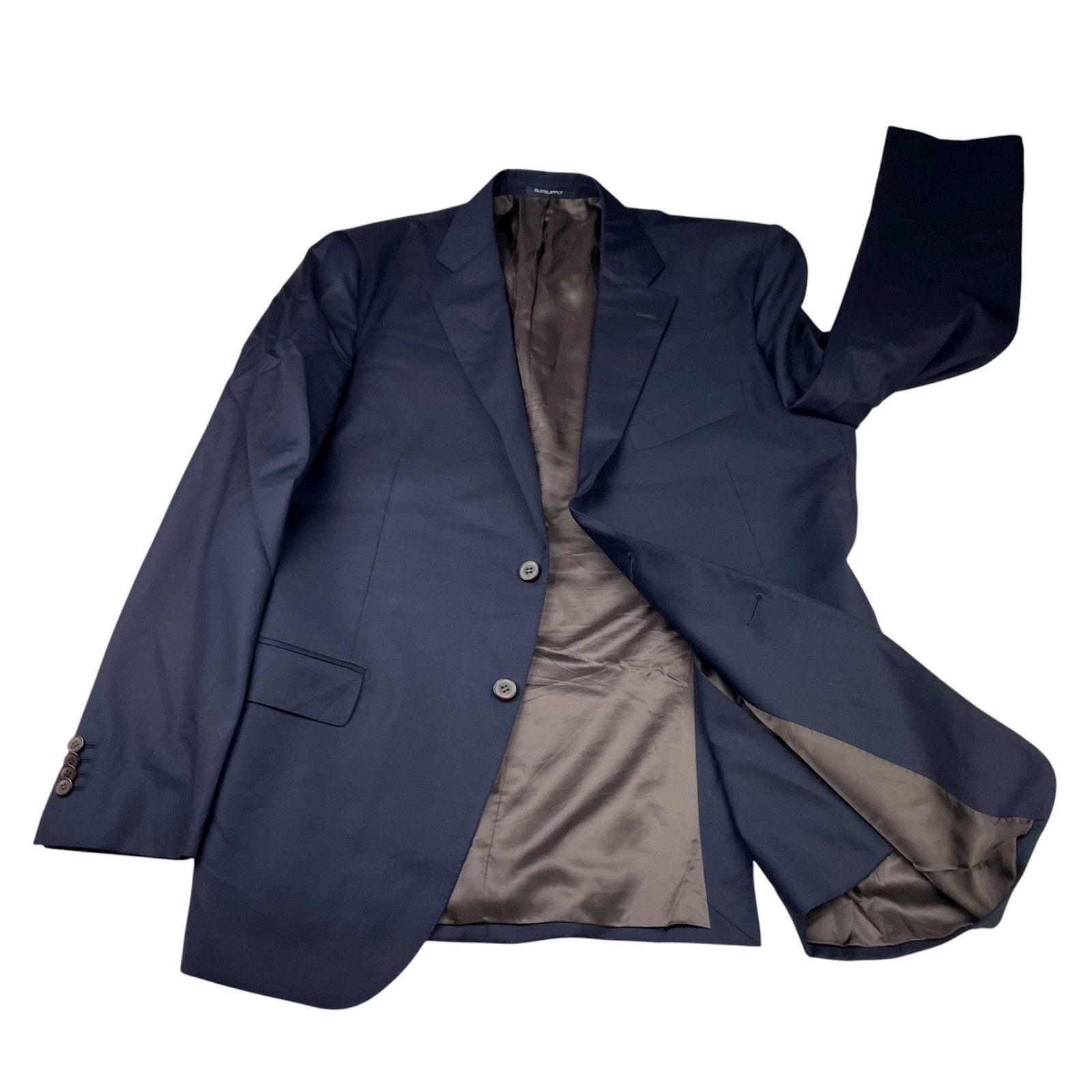 Suitsupply SuitSupply Men’s Napoli Reda Wool 2-Button Blazer Navy Blue Size 46R - 3 Thumbnail